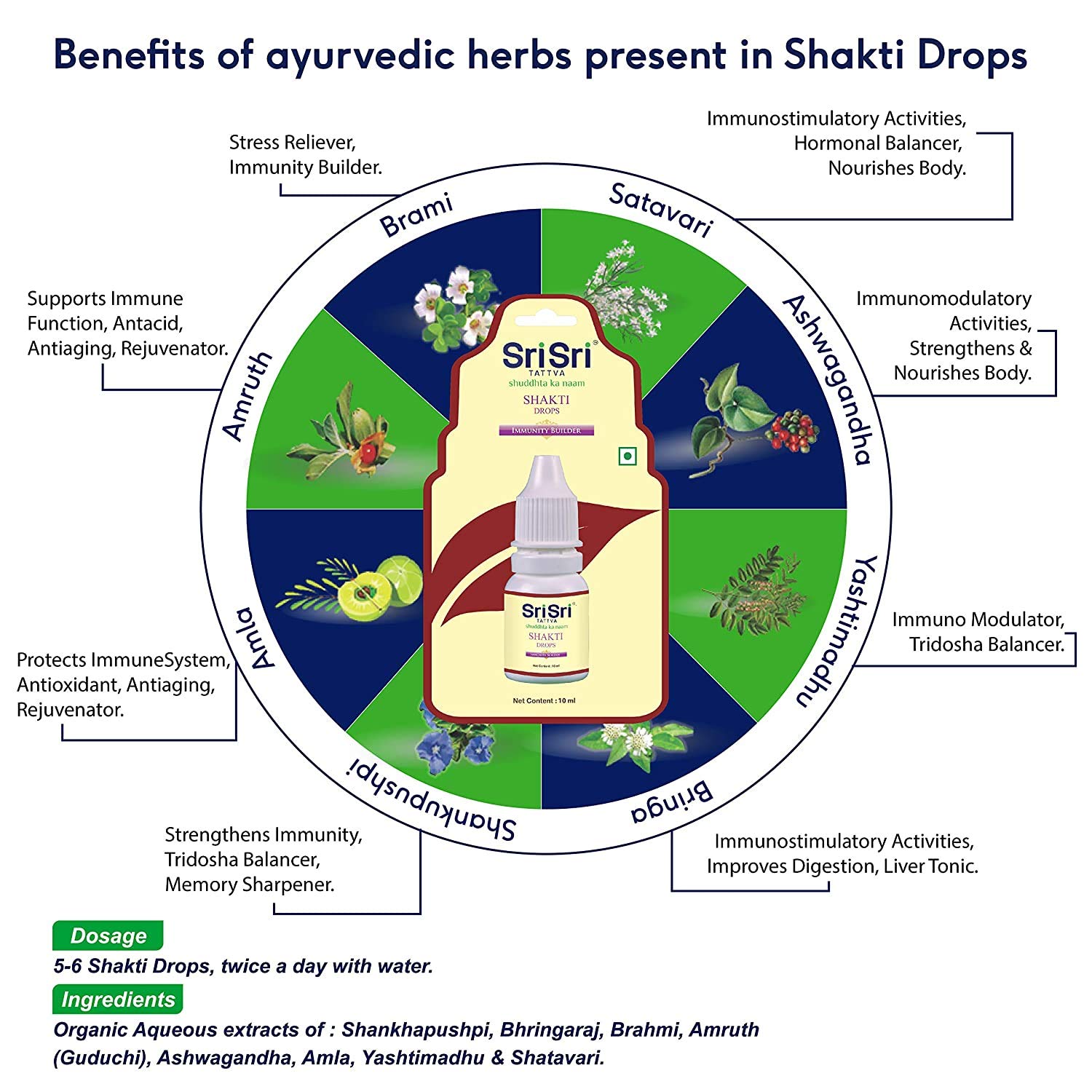 Sri Sri Ayurveda Tattva Shakti Drops, 10ml (Pack of 5) – view 5
