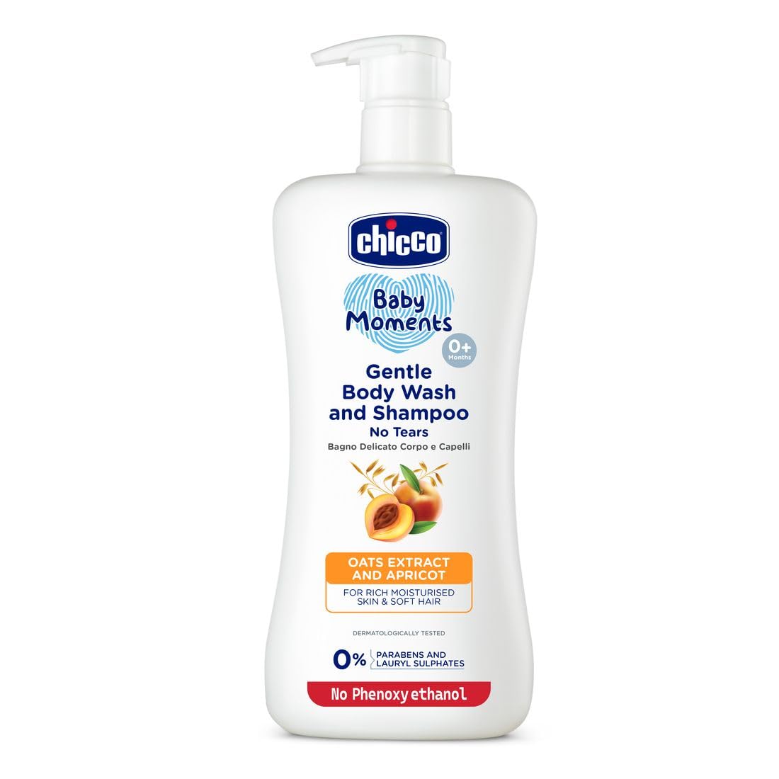 Chicco baby shampoo and body wash bottle for babies 500 ml