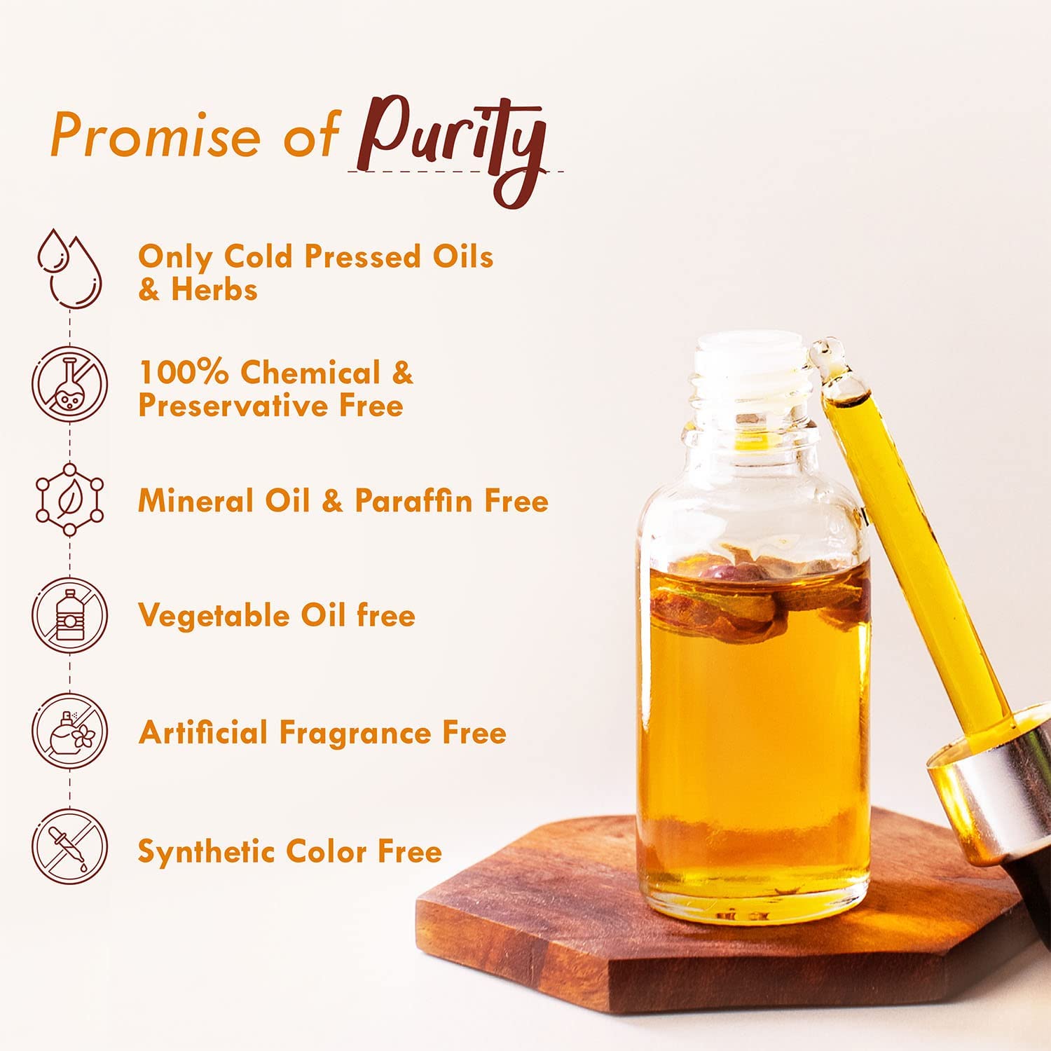 Nat Habit Turmeric Rosehip Mukhalaya Face Oil For Tan, Pigmentation & Blemish Control, with Blend of 13 Cold Pressed Oils, For Natural Face Care, No Mineral Oil or Chemical (30ml) – view 4