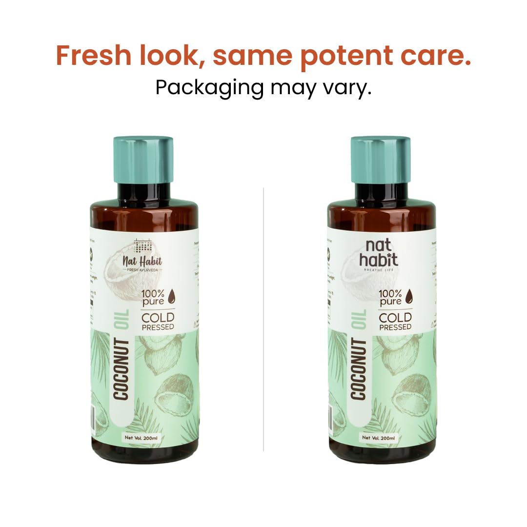 Nat Habit Cold Pressed Coconut Oil for Skin & Hair, Of Whole Kernels from Tamil Nadu & Kerala – view 2