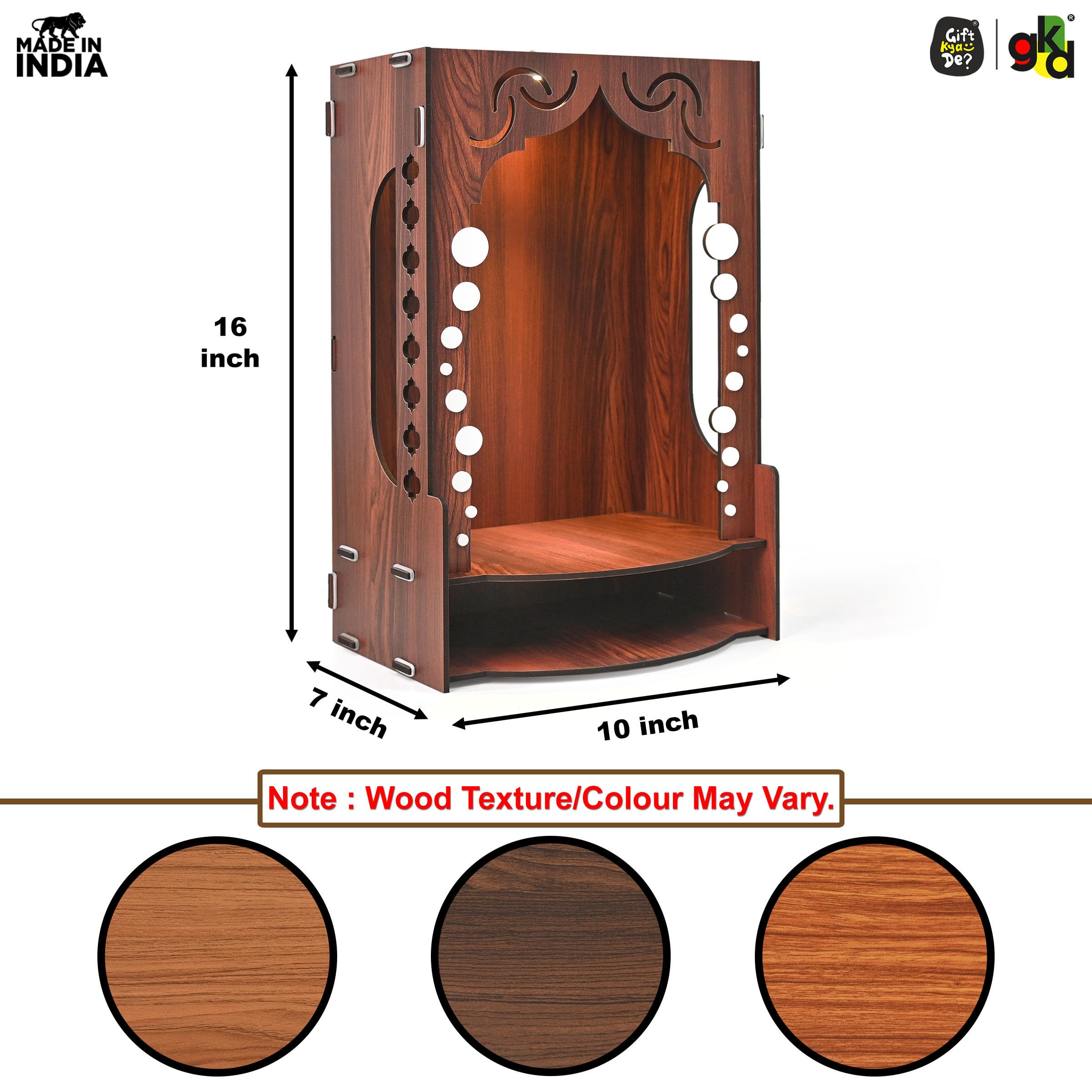 Gift Kya De Wooden Temple for Home Wall Mounted – view 3