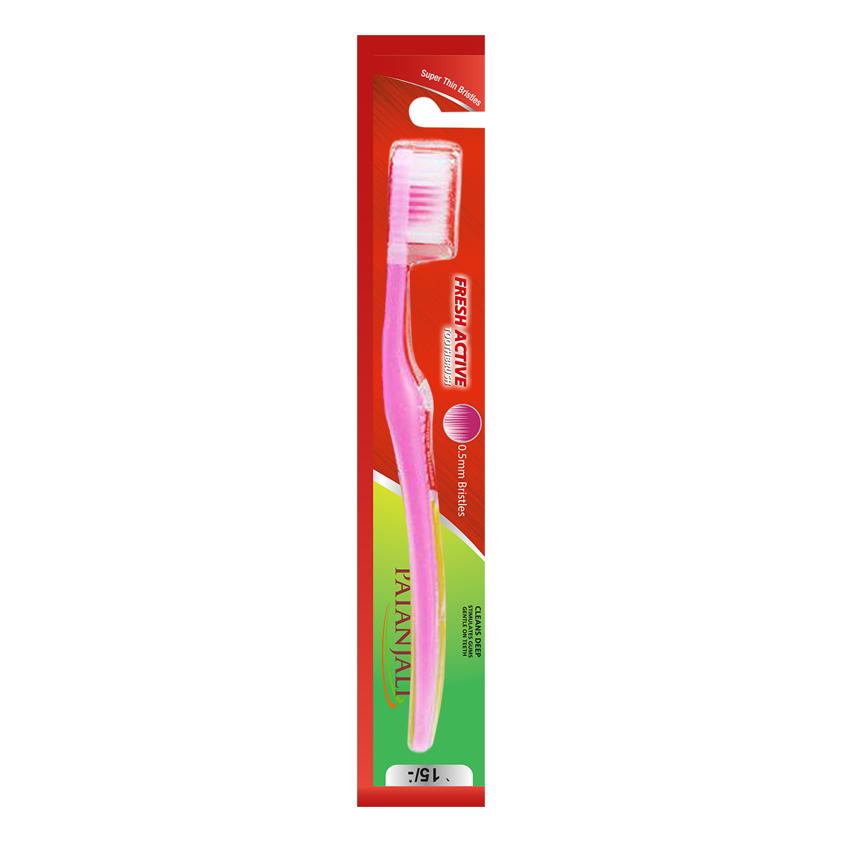 Adult Patanjali Fresh Active toothbrush pack of twelve in blister
