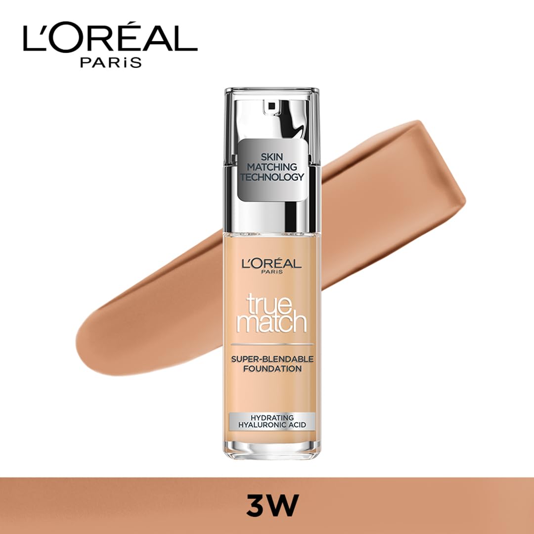 L'Oreal Paris True Match Super Blendable Liquid Foundation with Opaque Finish (Golden Beige 3D3W, 30ml) – view 2