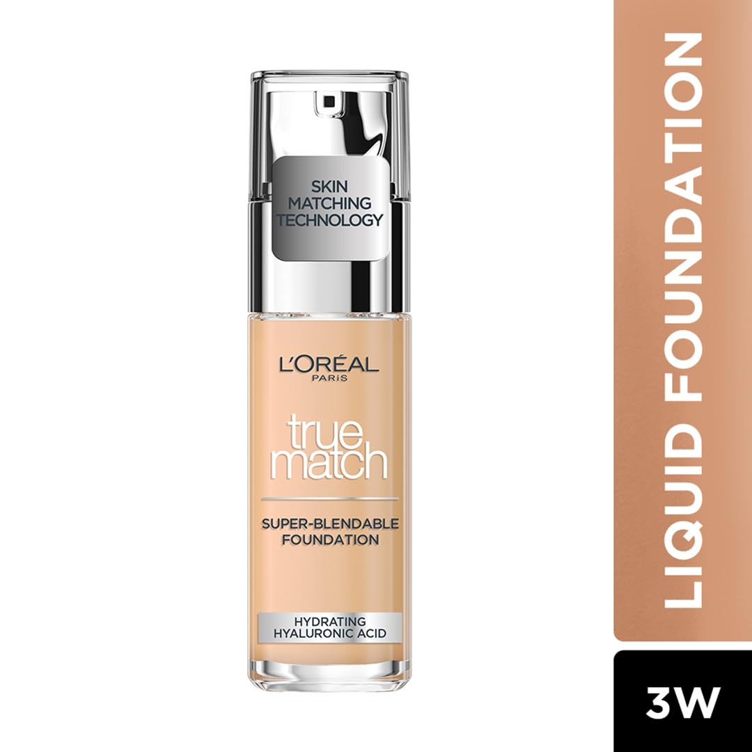 L'Oreal Paris True Match Super Blendable Liquid Foundation with Opaque Finish (Golden Beige 3D3W, 30ml) – view 7
