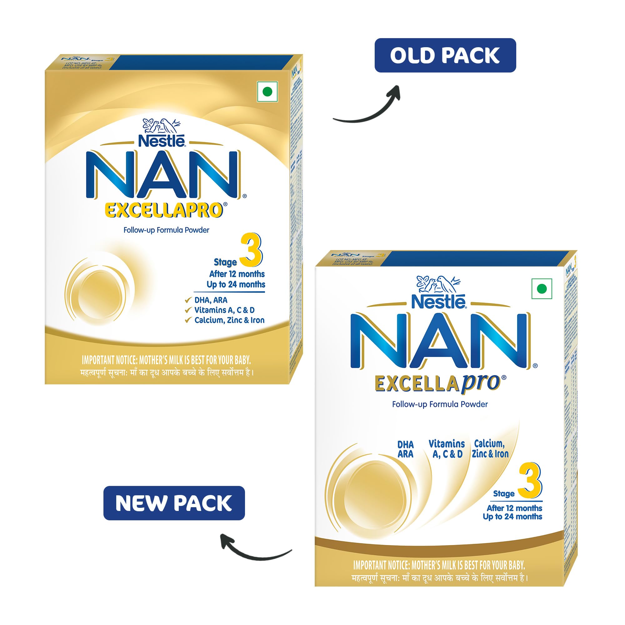 EXCELLAPRO Nestle Nan Excellapro 3 Follow-Up Formula-Powder After 12 Months, Stage 3, 400G Bag-In-Box Pack, Infant – view 5