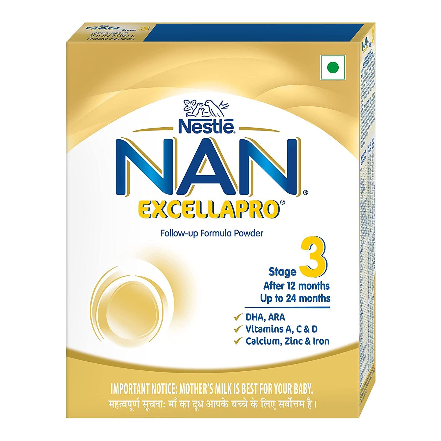 EXCELLAPRO Nestle Nan Excellapro 3 Follow-Up Formula-Powder After 12 Months, Stage 3, 400G Bag-In-Box Pack, Infant – view 6