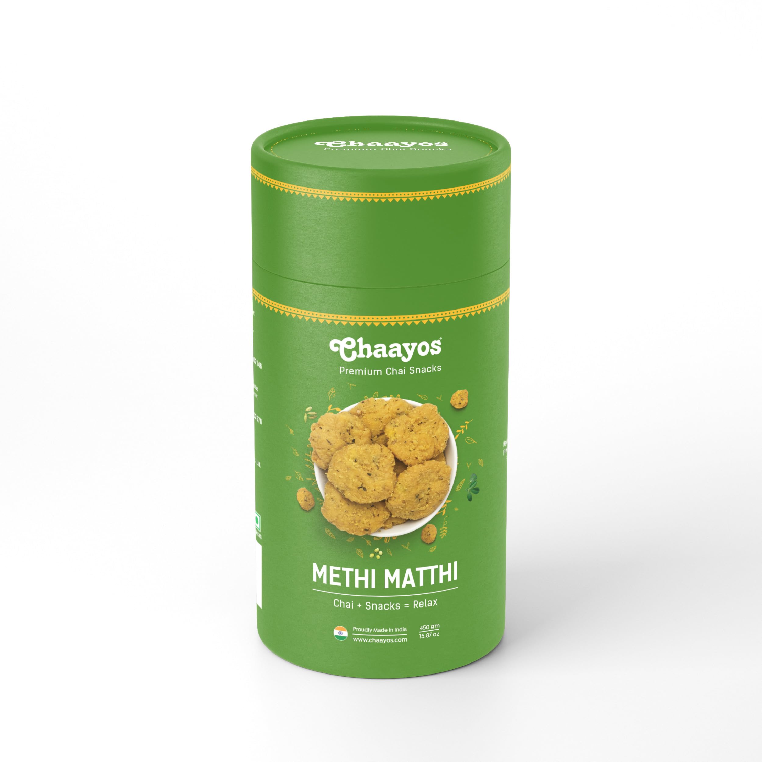 Chaayos methi mathri mini snack pack for chai time