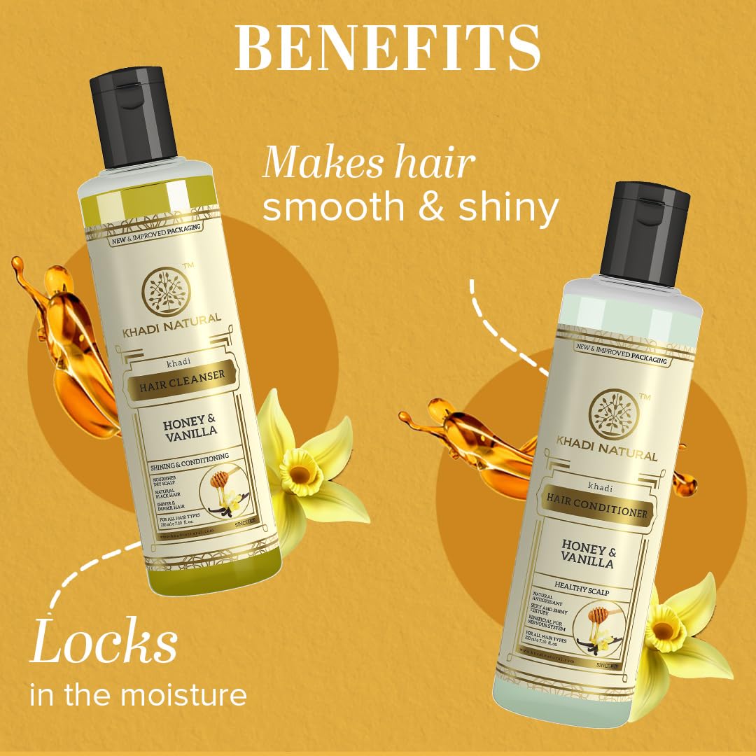 Khadi Natural Honey & Vanilla Hair Cleanser And Hair Conditioner – view 2