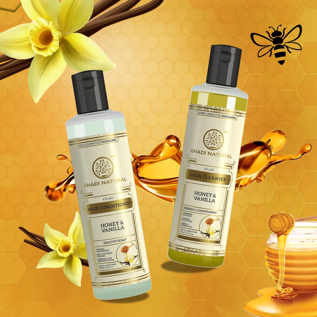Khadi Natural Honey & Vanilla Hair Cleanser And Hair Conditioner – view 5