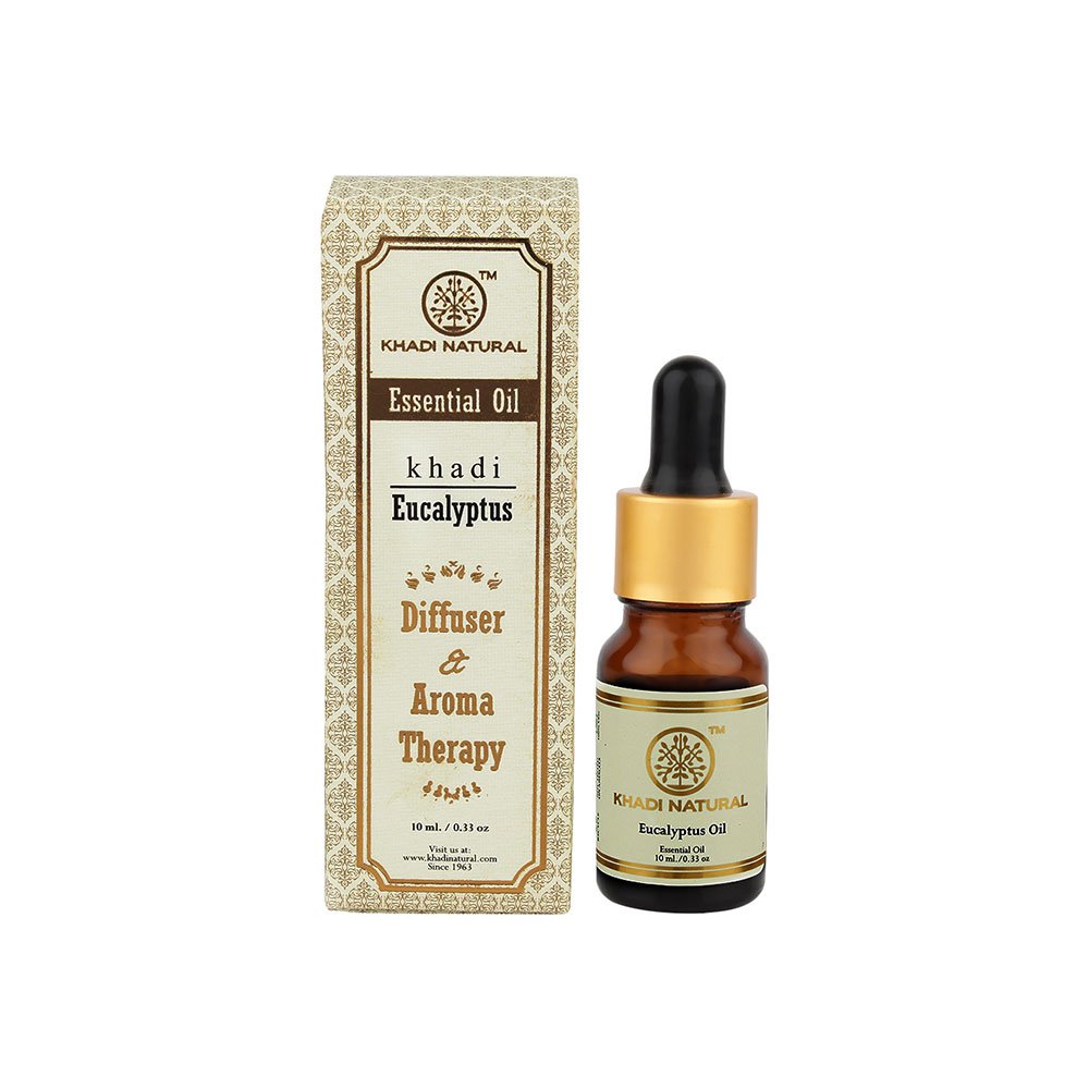 Khadi Natural 15 ml eucalyptus oil bottle front view