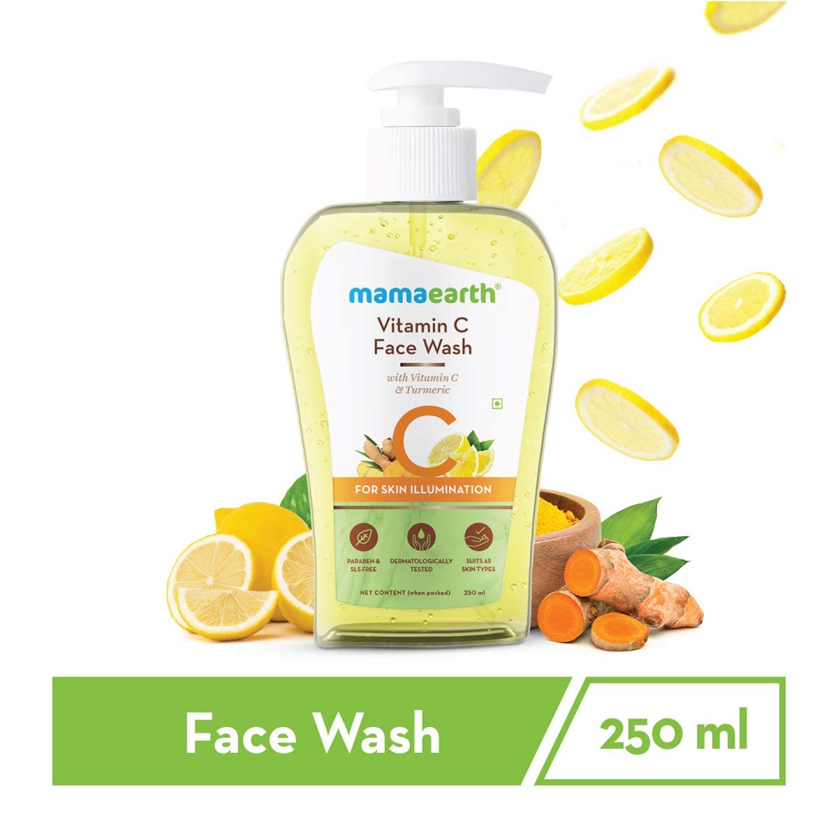 Mamaearth Vitamin C Face Wash for Women & Men 250ml- Toxin-Free & Oil-Free Face Wash for Acne-Prone, Dry & Oily Skin - Illuminates Skin – view 3