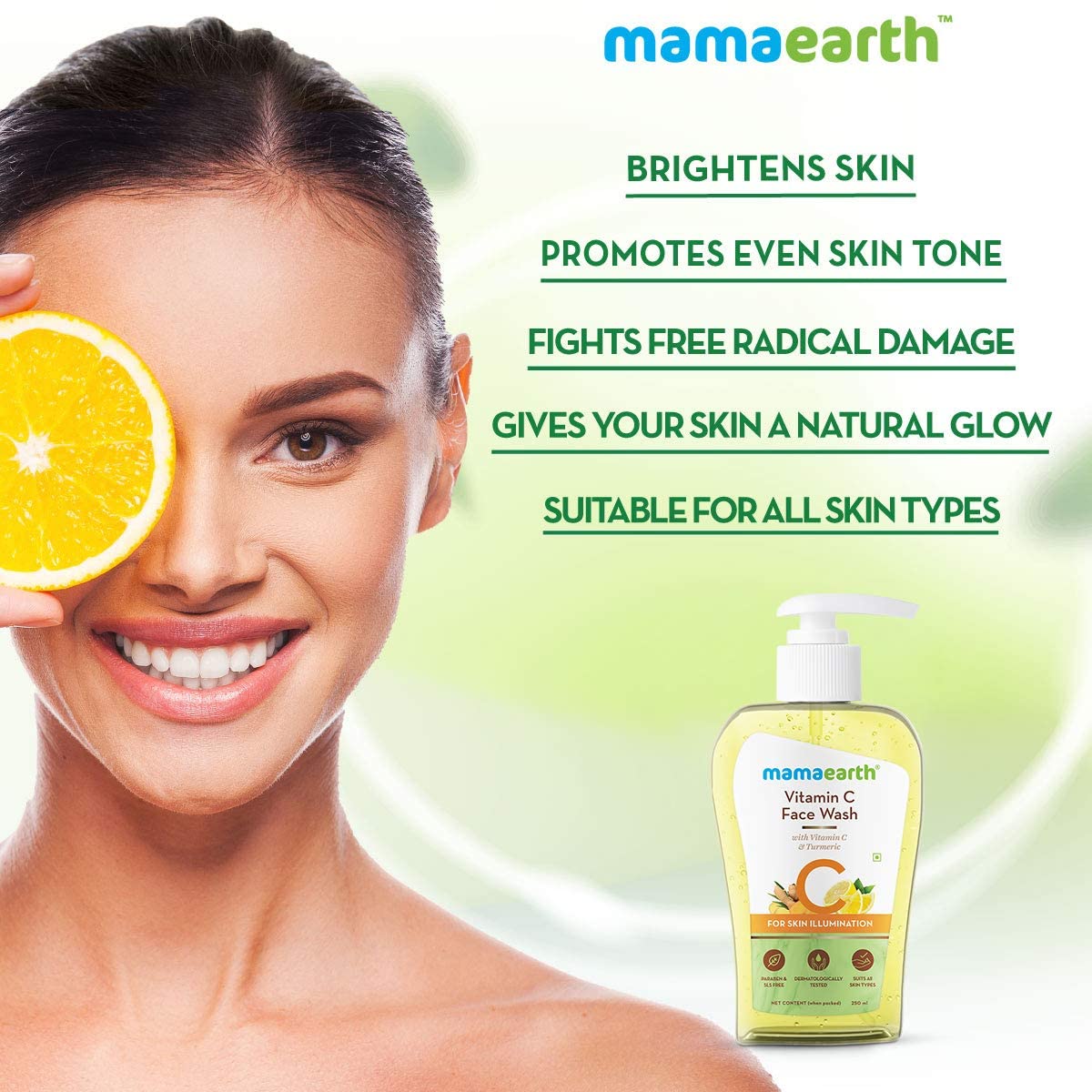 Mamaearth Vitamin C Face Wash for Women & Men 250ml- Toxin-Free & Oil-Free Face Wash for Acne-Prone, Dry & Oily Skin - Illuminates Skin – view 4