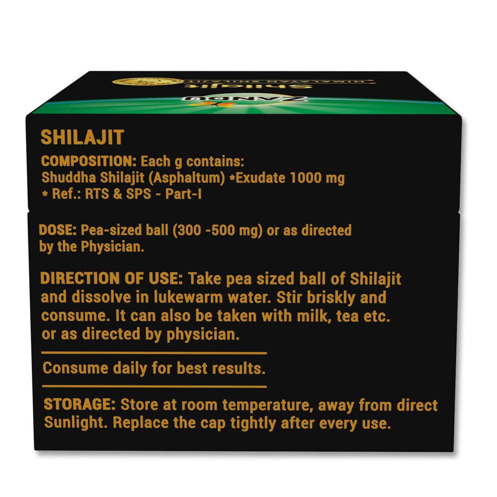 Zandu Pure Himalayan Shilajit Resin, 20g (Pack of 1) – view 6