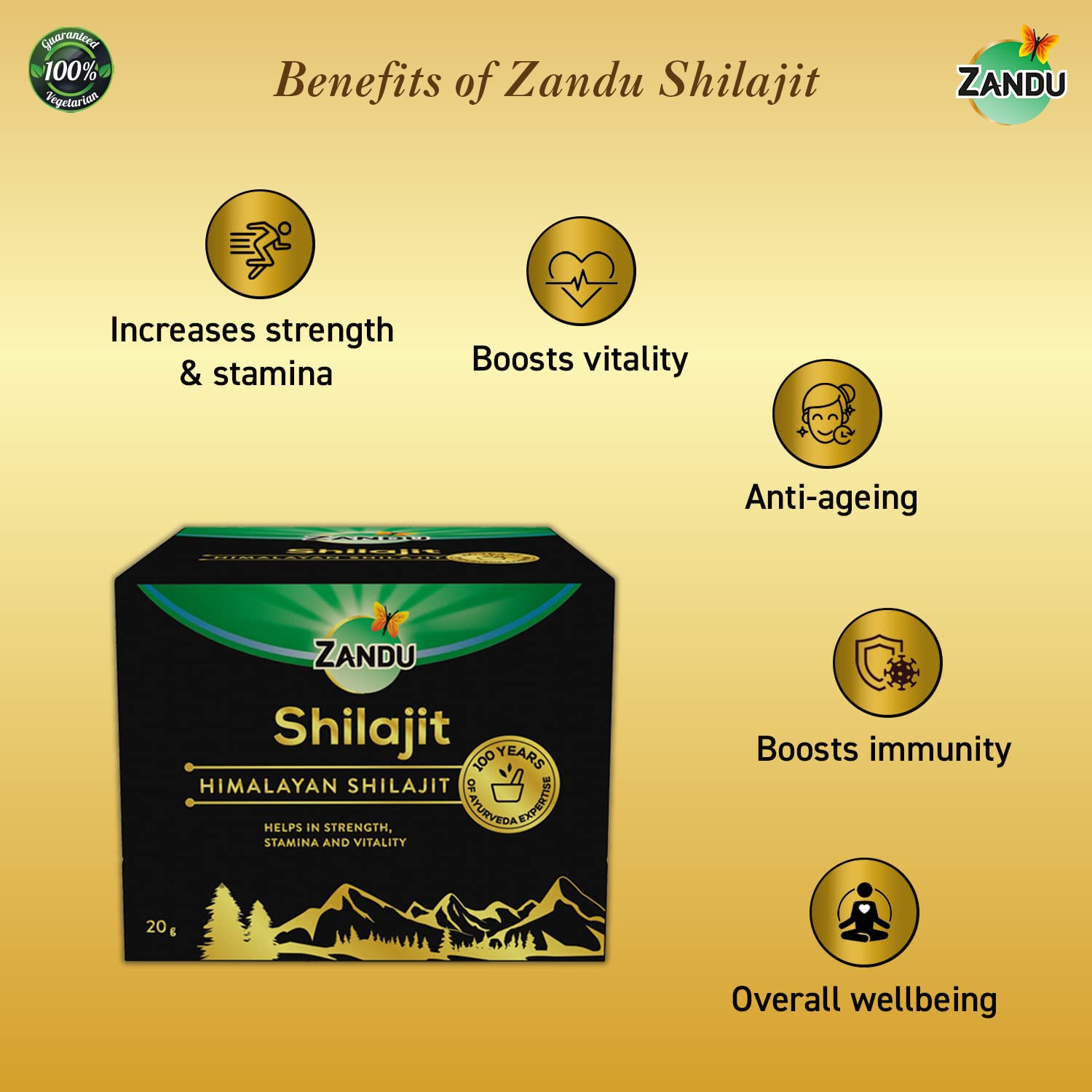 Zandu Pure Himalayan Shilajit Resin, 20g (Pack of 1) – view 9