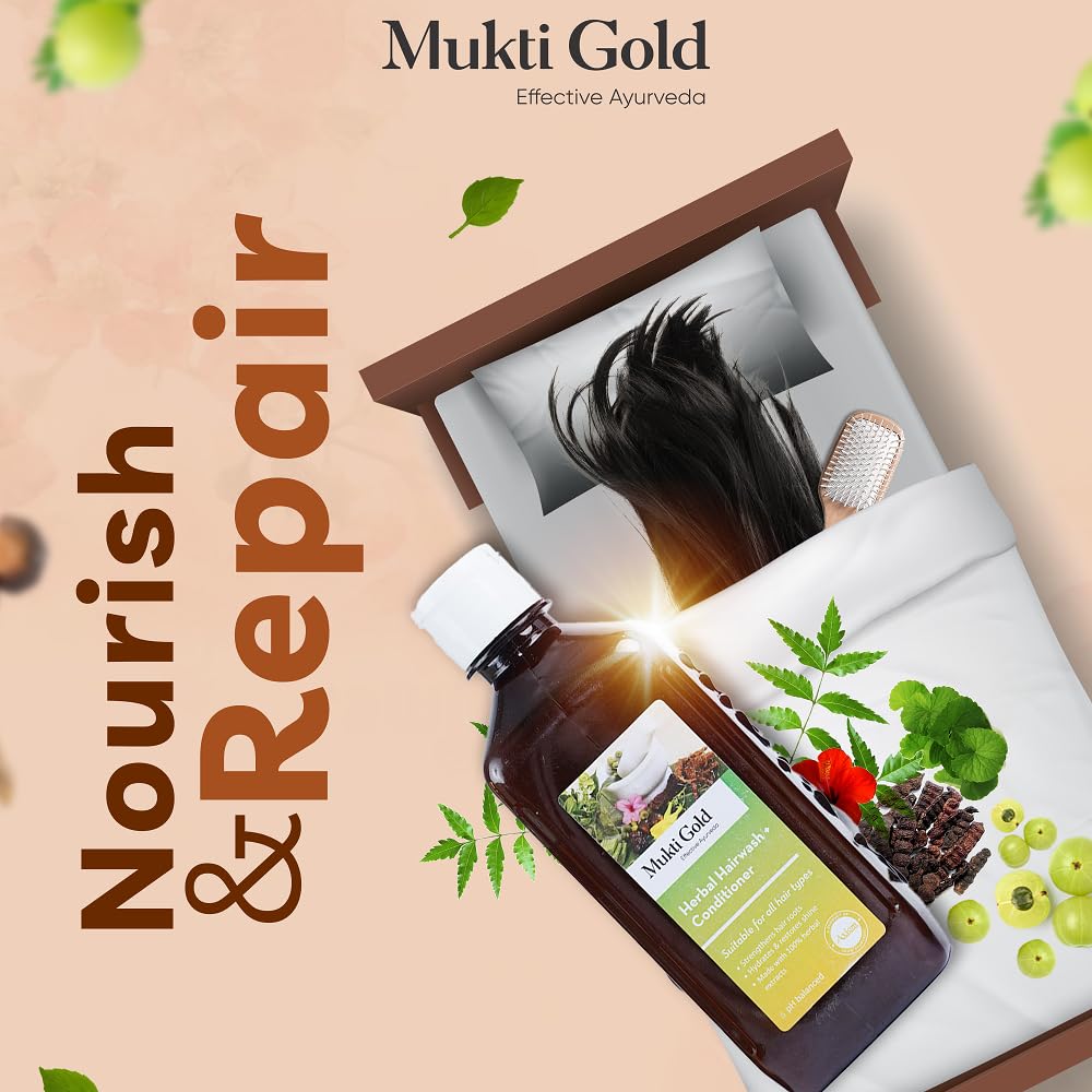 Axiom Mukti Gold Herbal Hairwash + Conditioner – view 6