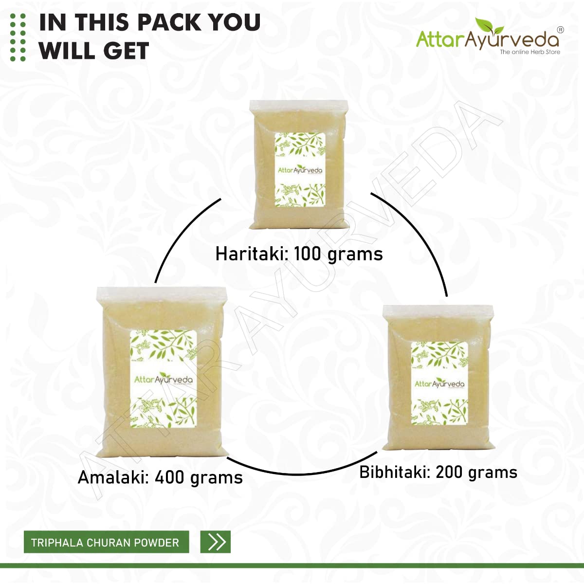 Attar Ayurveda Triphala Churan Powder (Ratio 1:2:4) - 700 grams – view 5