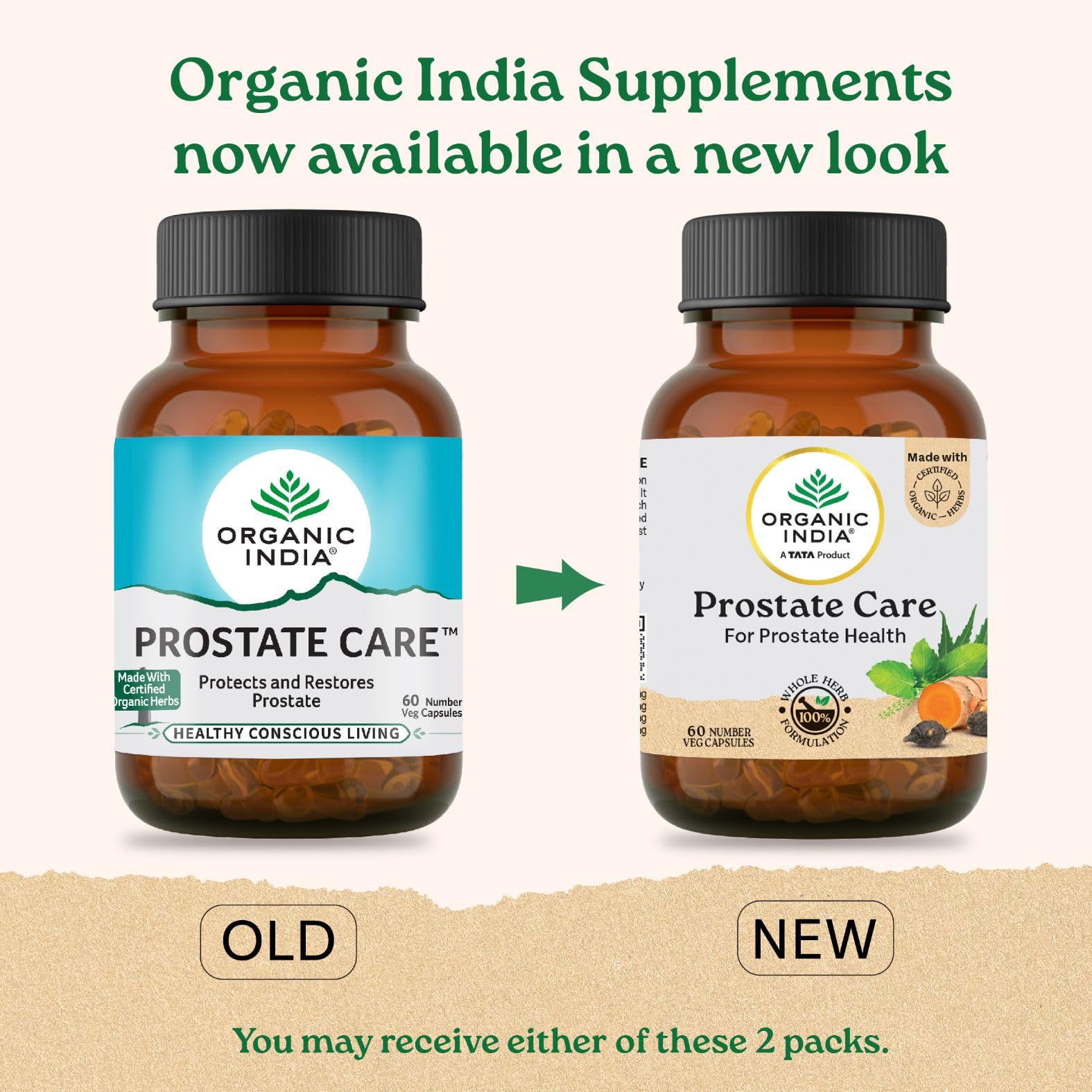 A TATA Product - Organic India Prostate Care - 60 Veg Capsules, Supports Healthy Prostate & Urinary Tract Function & Restore Energy Level, Immunity & Male Reproductive Vitality, GMP & NPOP Certified – view 2