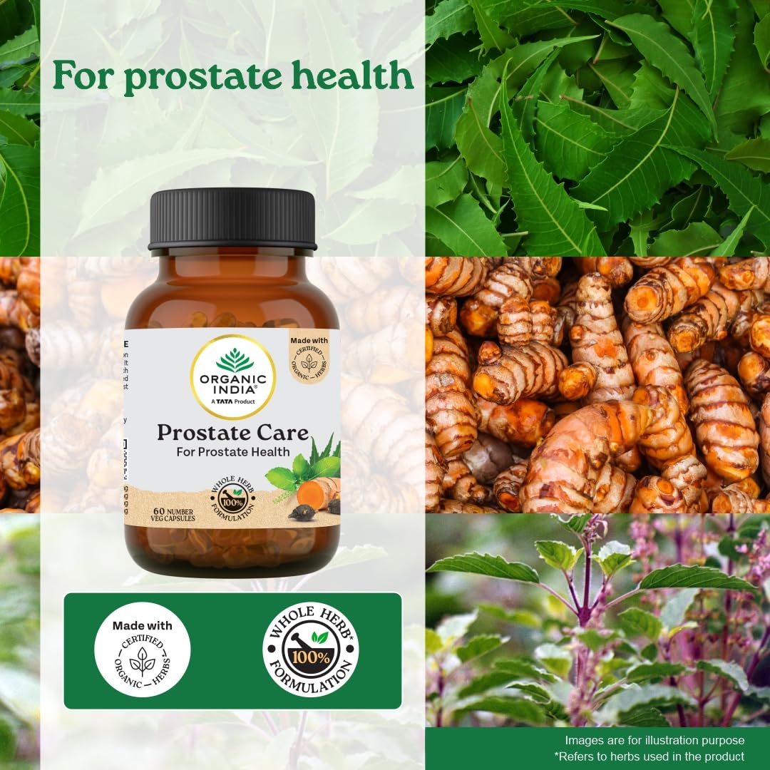 A TATA Product - Organic India Prostate Care - 60 Veg Capsules, Supports Healthy Prostate & Urinary Tract Function & Restore Energy Level, Immunity & Male Reproductive Vitality, GMP & NPOP Certified – view 3