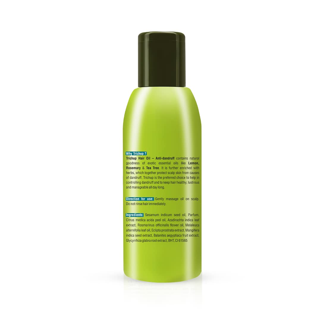 Trichup Anti-Dandruff Hair Oil - Enriched with Neem, Lemon, Rosemary & Tea Tree Oil - Help to Prevent Flakes and Dry Scalp -100ml (Pack of 3) – view 7