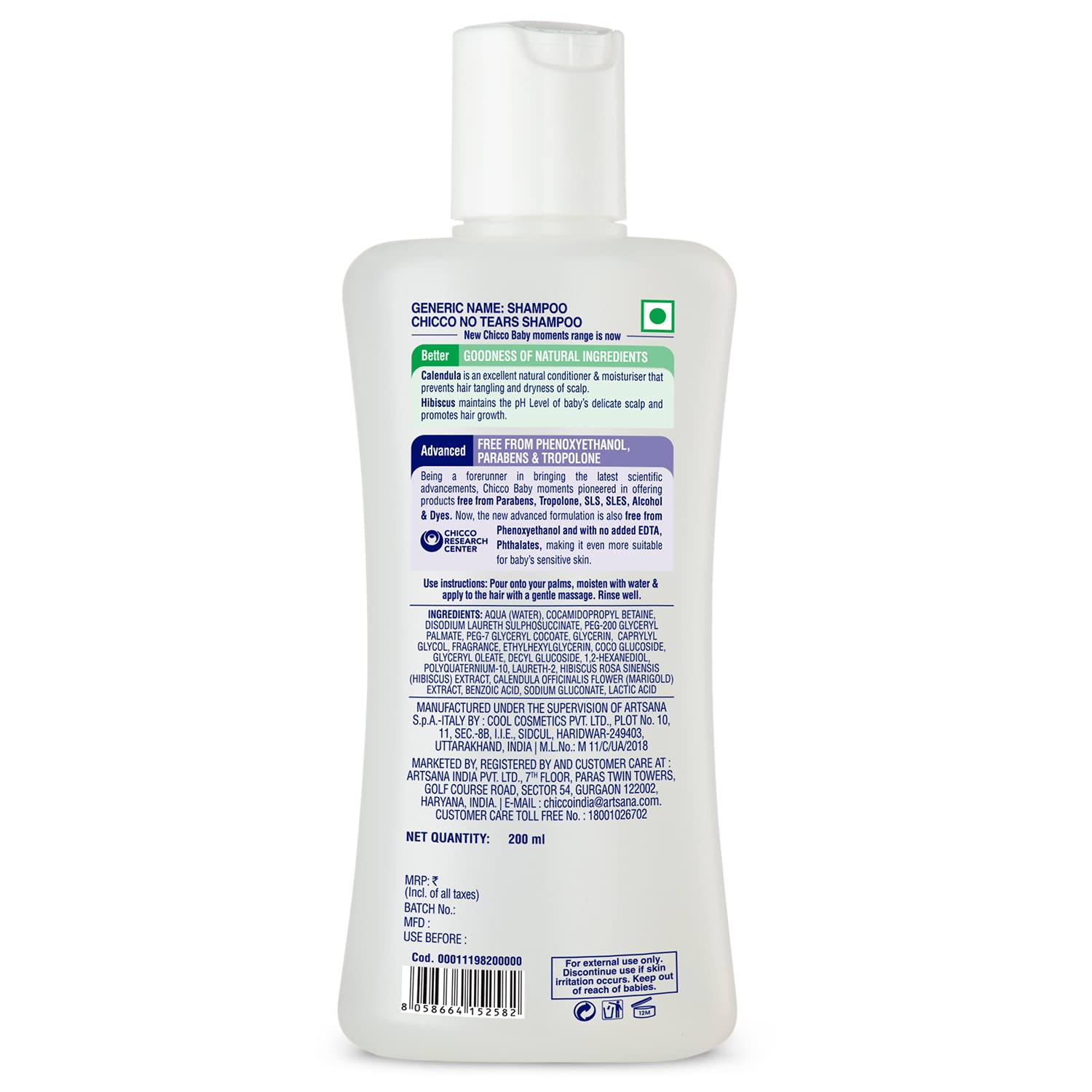 Chicco Baby Moments Shampoo for Tear-Free Bath Times, New Advanced Formula with Natural Ingredients, Suitable for Baby – view 9