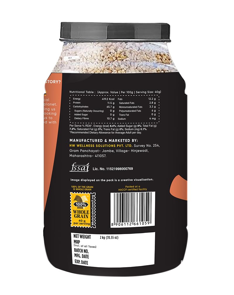 True Elements Steel Cut Oats 2kg - 40 Servings family pack – view 4