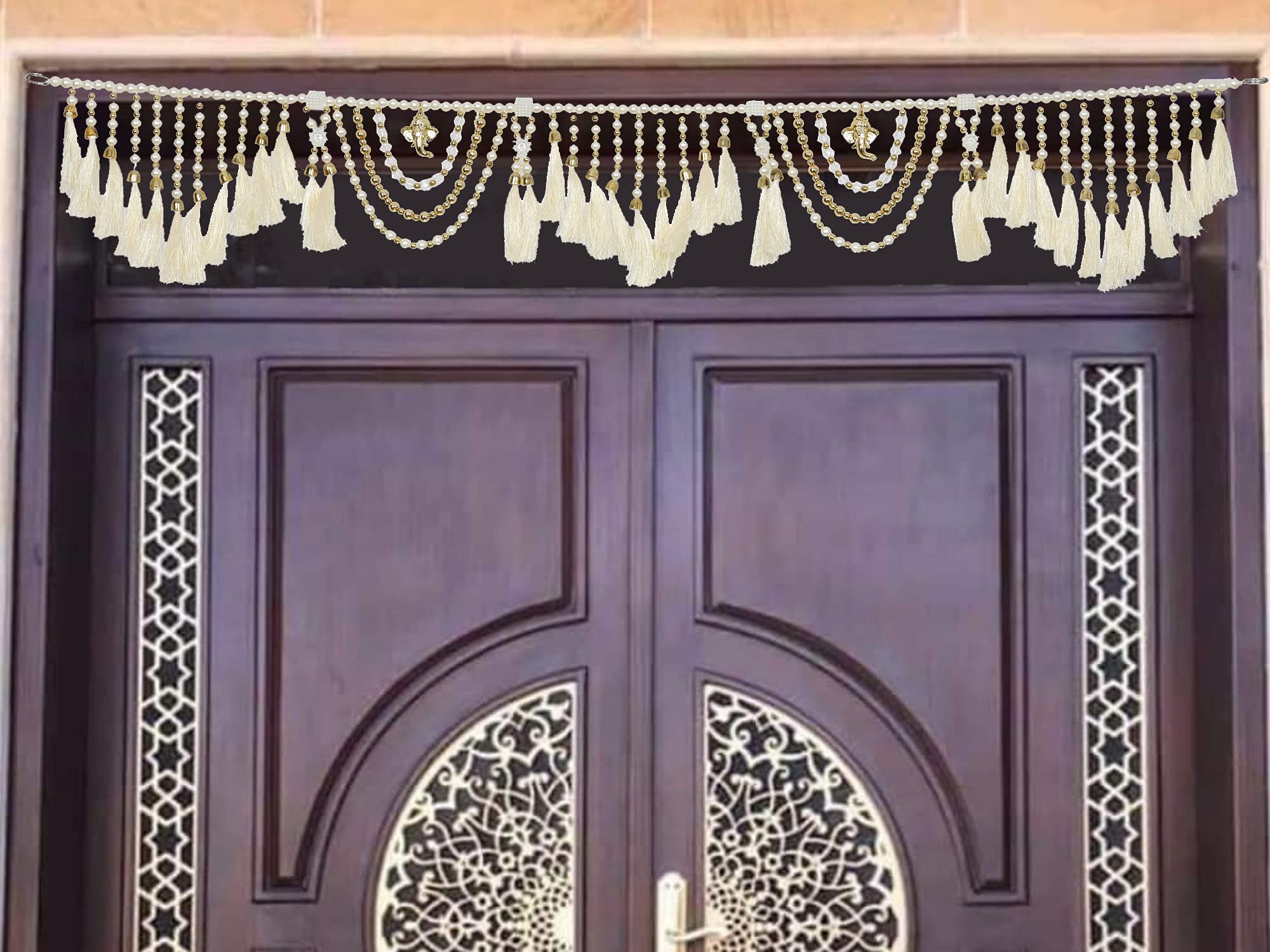 CraftVatika Toran for Door Entrance,Main Door, Mandir Bandhanwar for Home, Diwali Decoration Item Door Hanging Toranam for Pooja Room (Style2) – view 7