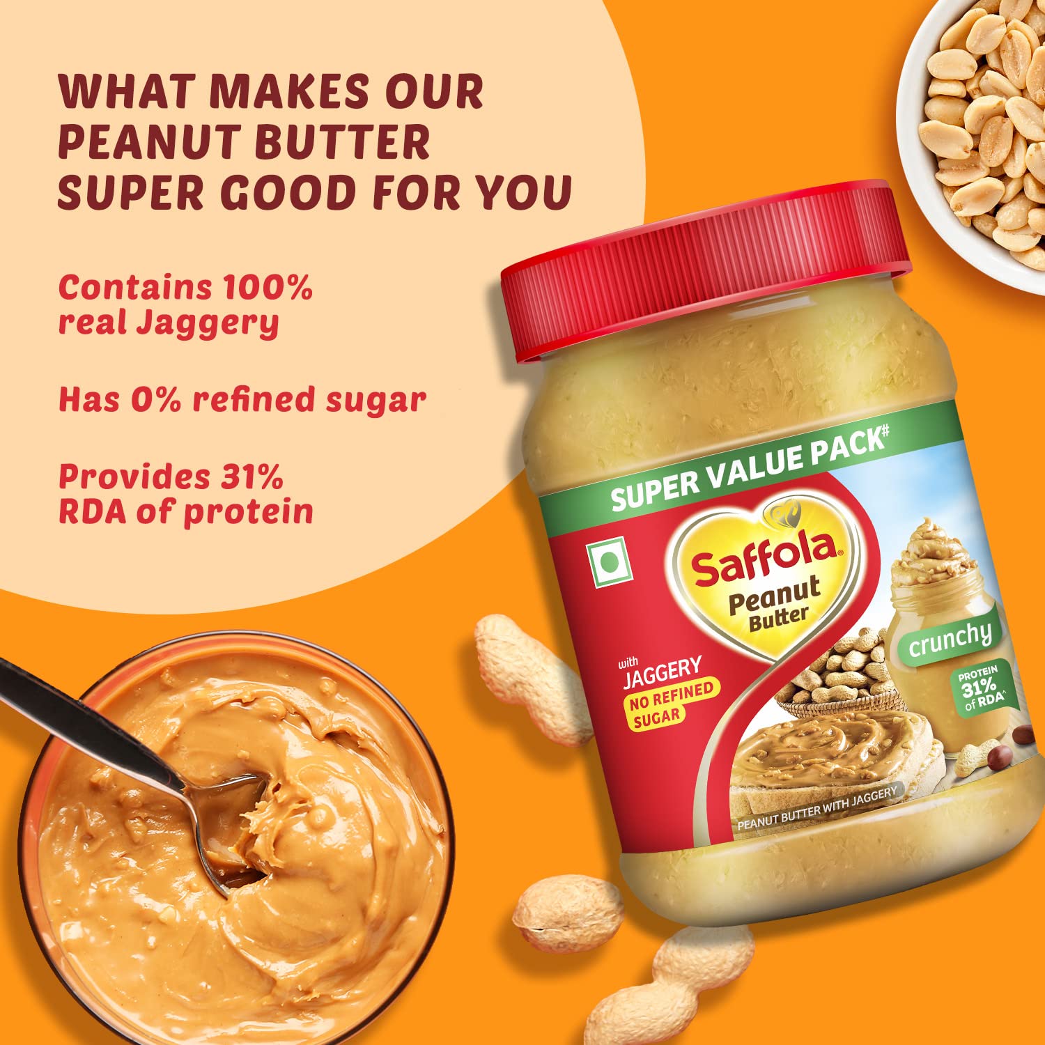Saffola Peanut Butter Crunchy – view 3