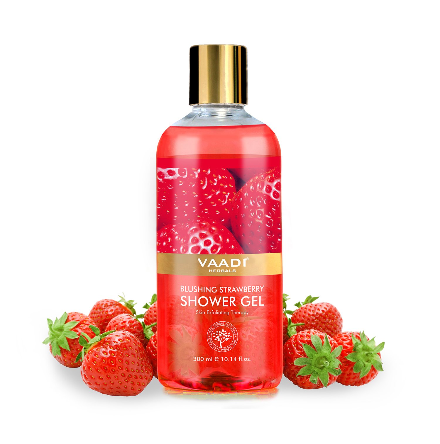 Vaadi Herbals strawberry shower gel bottle for combination skin
