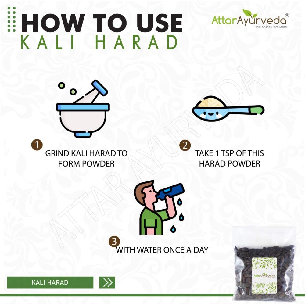 Attar Ayurveda Choti Harad - Kali Harad (250 Grams) – view 5
