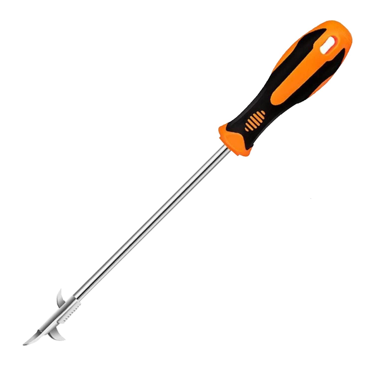 Stainless steel tire cleaning hook tool with ergonomic rubber grip