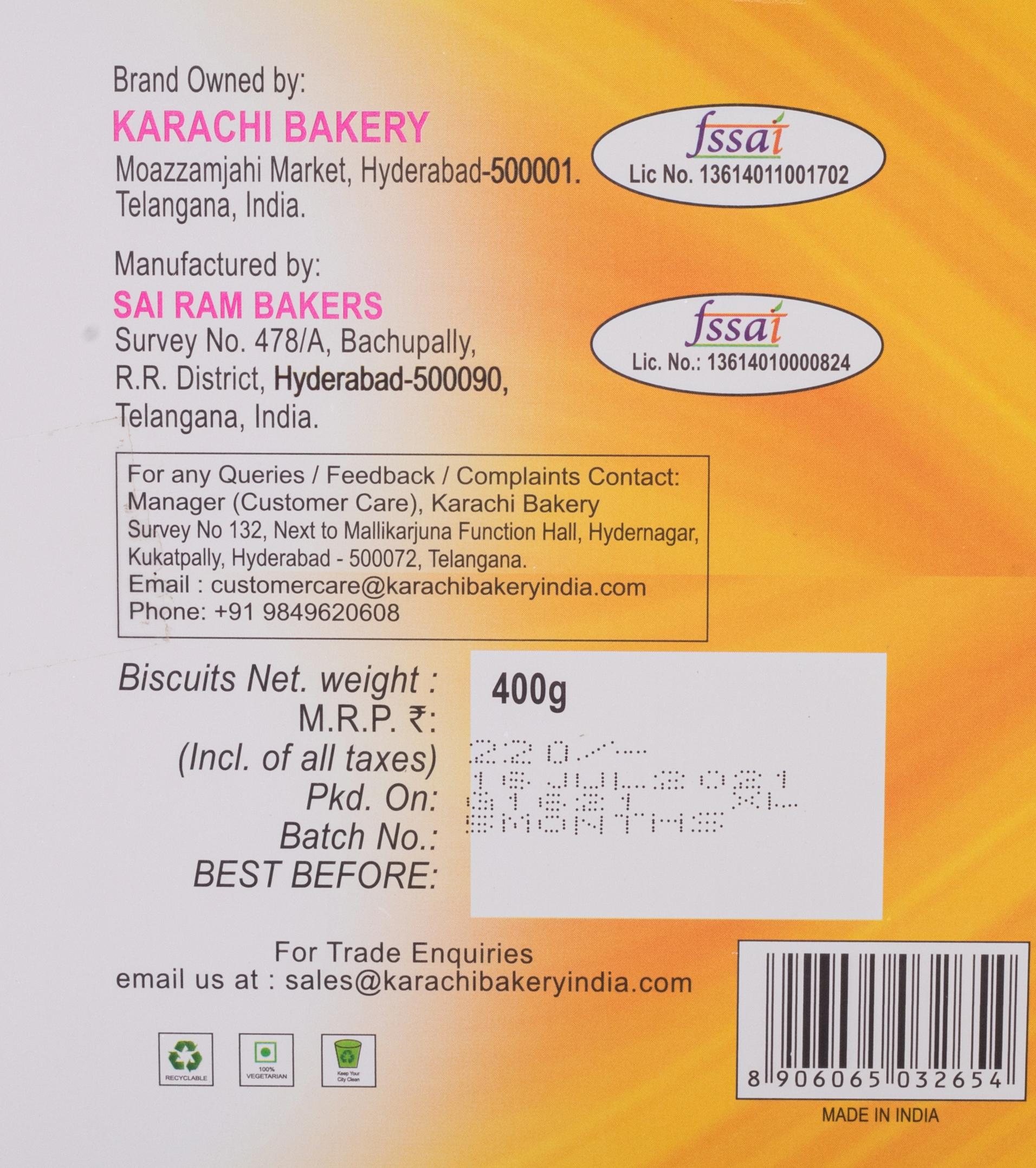Karachi Bakery Chai Biscuit 400 Gram ( Pack Of 2) – view 4