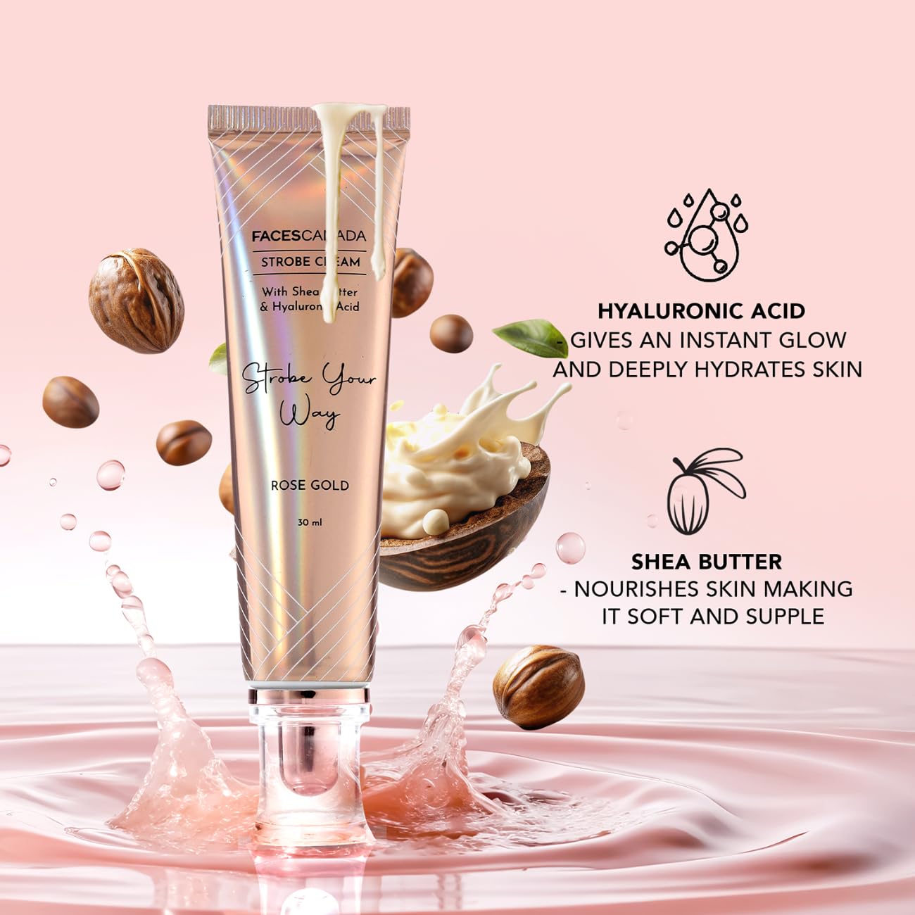 FACESCANADA Strobe Cream - Rose Gold, 30Ml – view 4