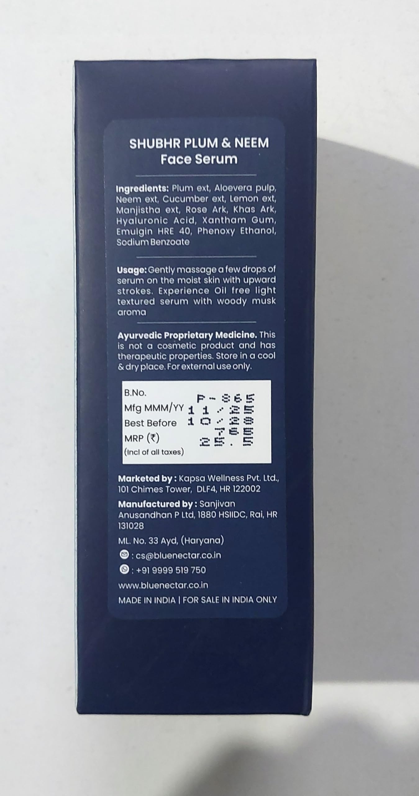 Blue Nectar Pore Minimizing Plum Face Serum for Acne Prone Skin – view 8