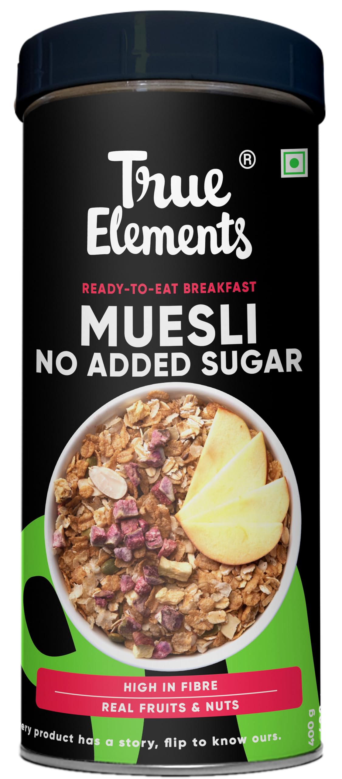 Jar of True Elements no added sugar muesli 400 g