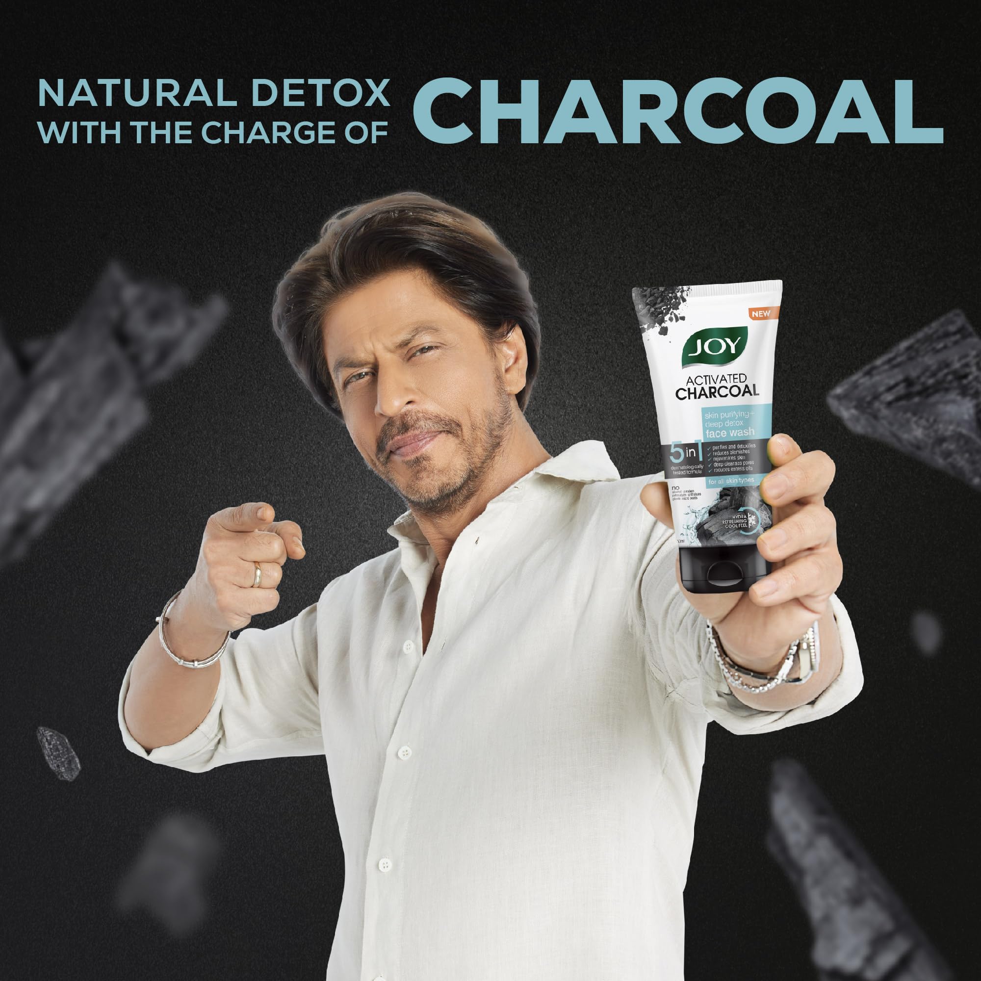 Joy Activated Charcoal Face Wash for Oily Skin 150ml x 2 – view 2
