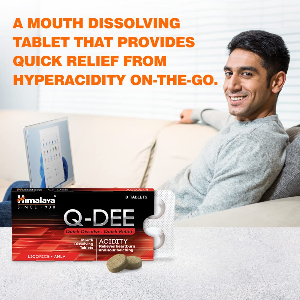 HIMALAYA Q-DEE Acidity, 8tabs, Pack of 20,8 Count (Pack of 20) – view 2