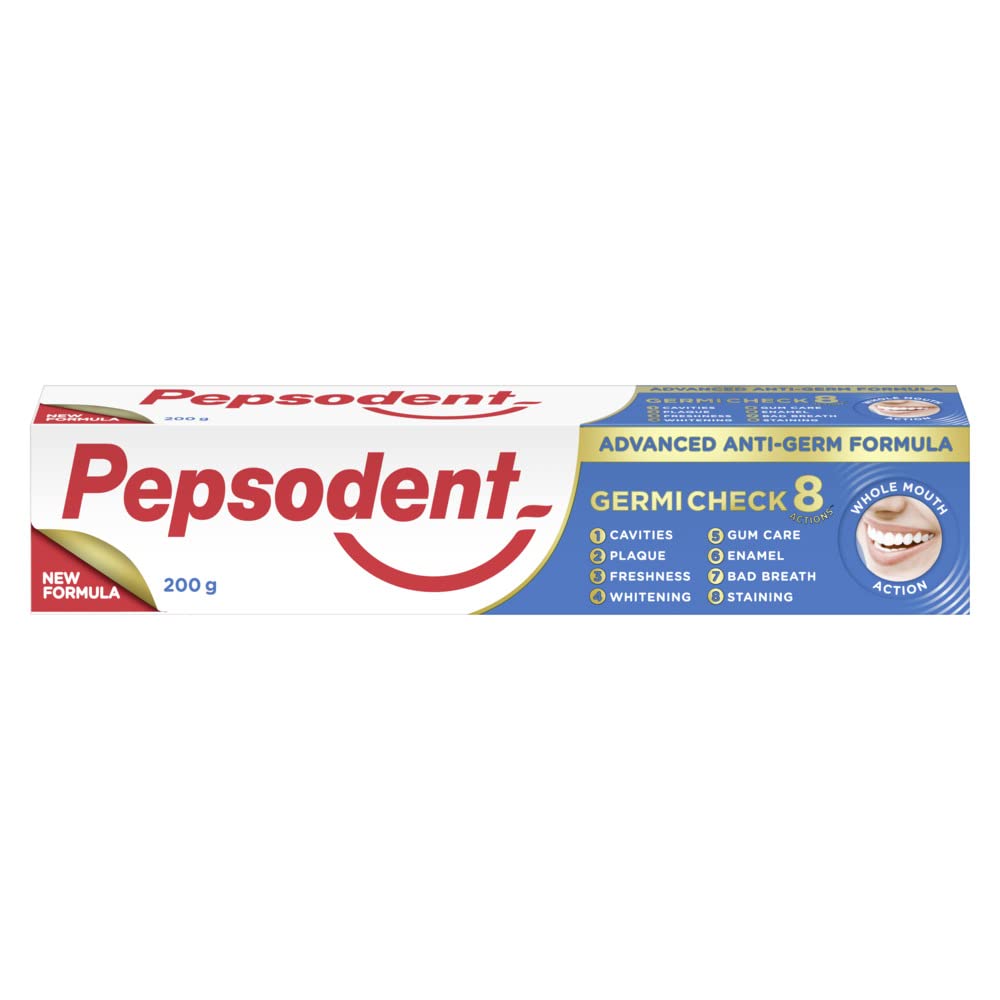Pepsodent Germicheck 200g 8 Actions, Whole Mouth Toothpaste Fights Teeth, Gum & Tongue Germs, Prevents Cavity, Helps Teeth Whitening & Oral Hygiene – view 2