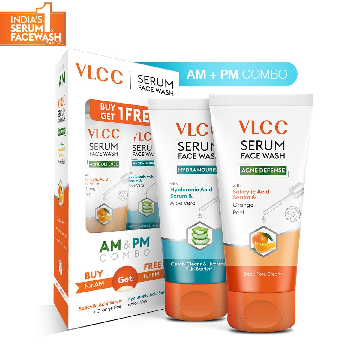 VLCC Salicylic Acid & Orange Peel Serum Facewash - 150 ml for Deep Pore Cleansing for AM – view 2