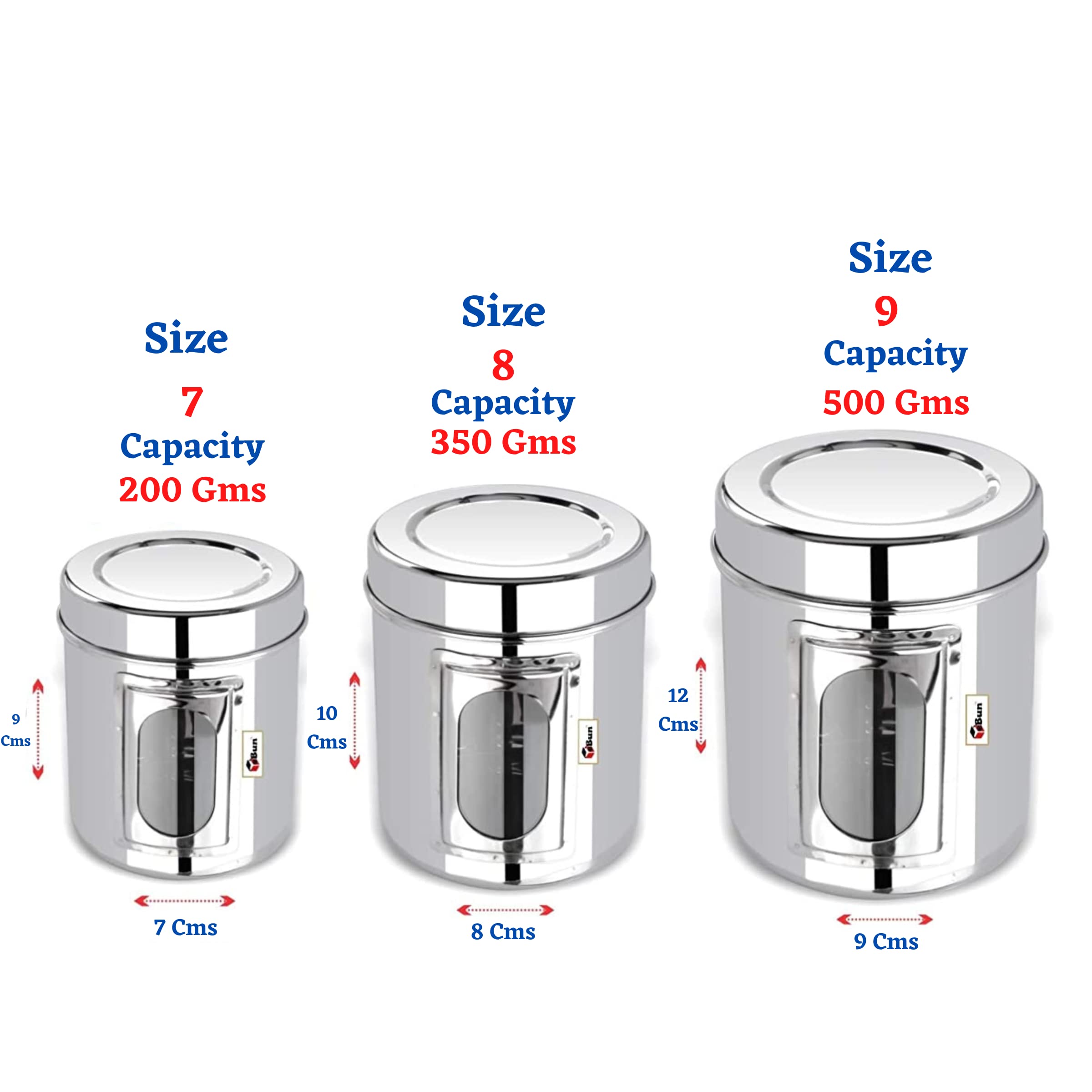 Ebun Heavy Gauge See Through Stainless Steel Containers for Kitchen – view 3