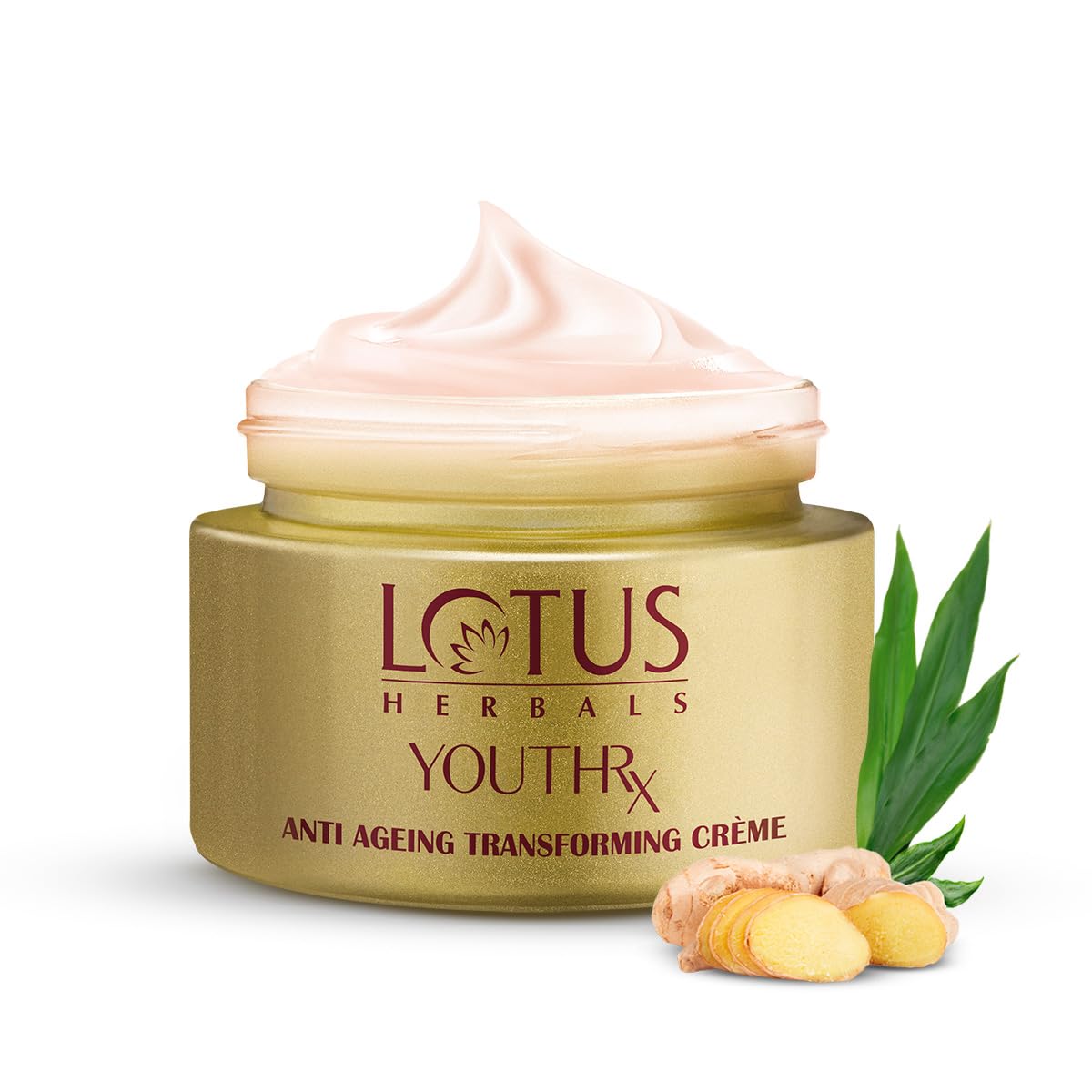 Front pack of Lotus Herbals YouthRx anti ageing face cream 50g