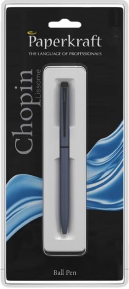 Matte black round metal pen for professional blue ink writing