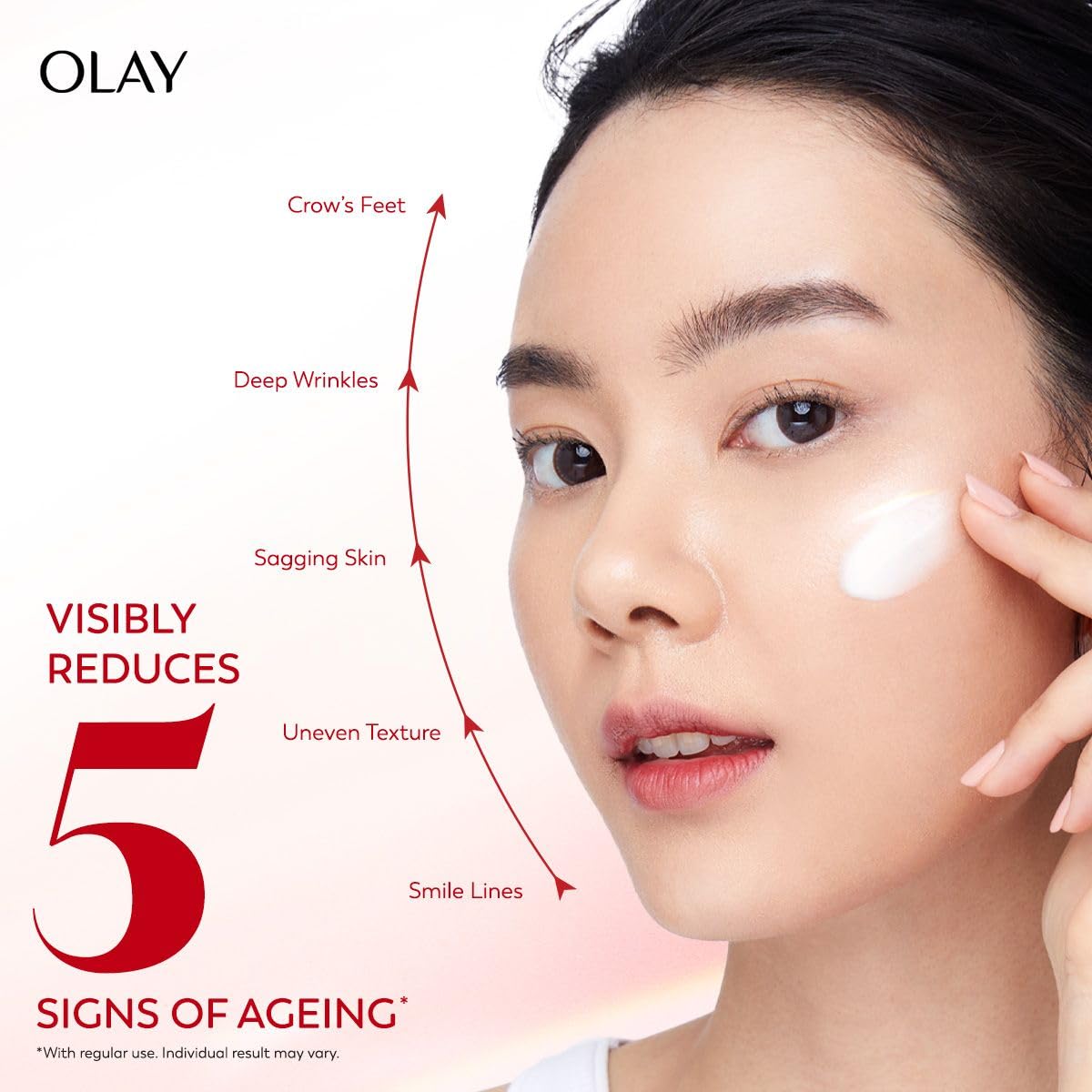 Olay Cream Regenerist Super Collagen Peptides Moisturizer For Firmer & Lifted Skin, Visibly Reduces 5 Signs Of Ageing, Luxuriously Soft Texture, All Skin Types Including Sensitive Skin, 45Gm – view 3