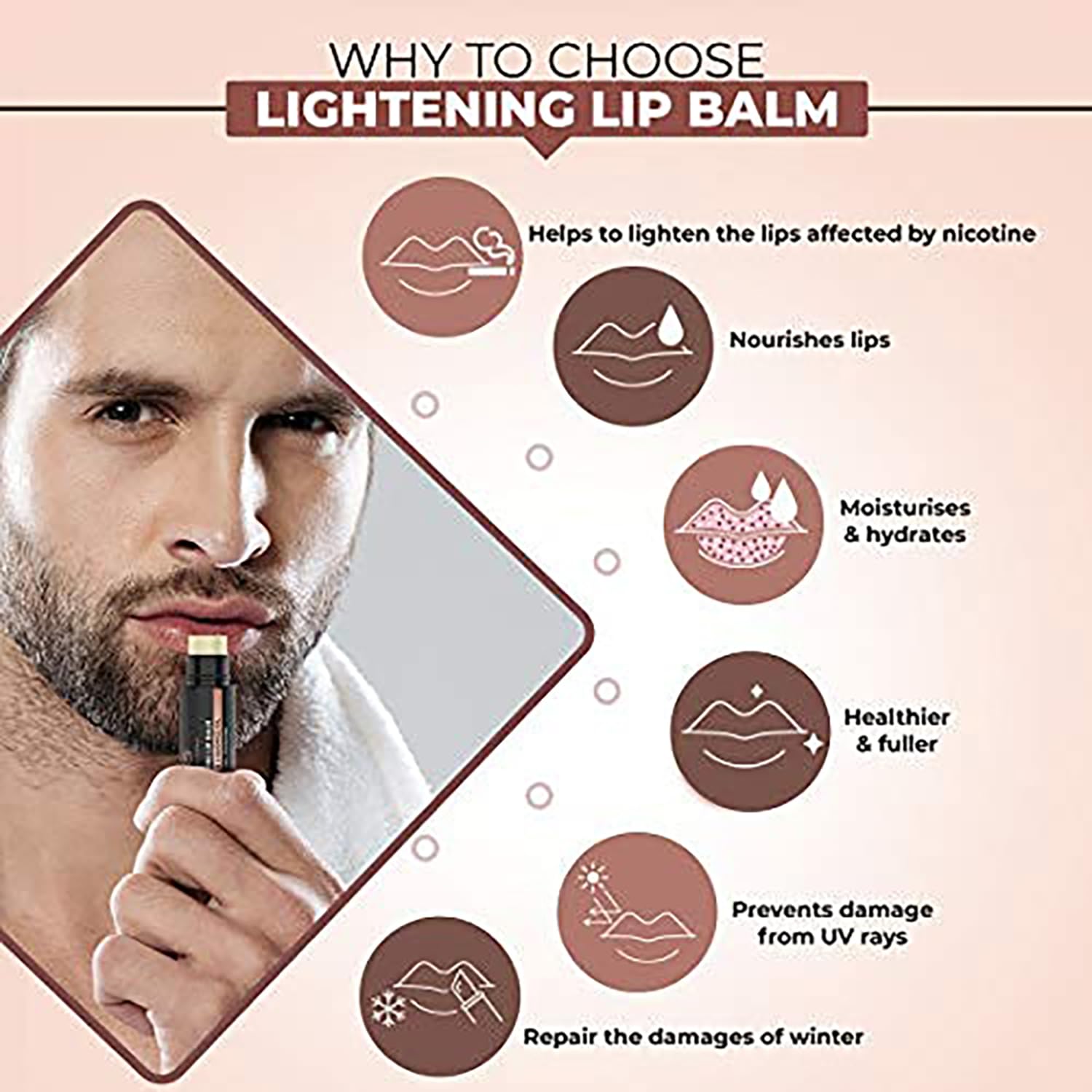 The Man Company Lip Care Combo with Lip Scrub & Lip Balm for Dry & Chapped Lips – view 7