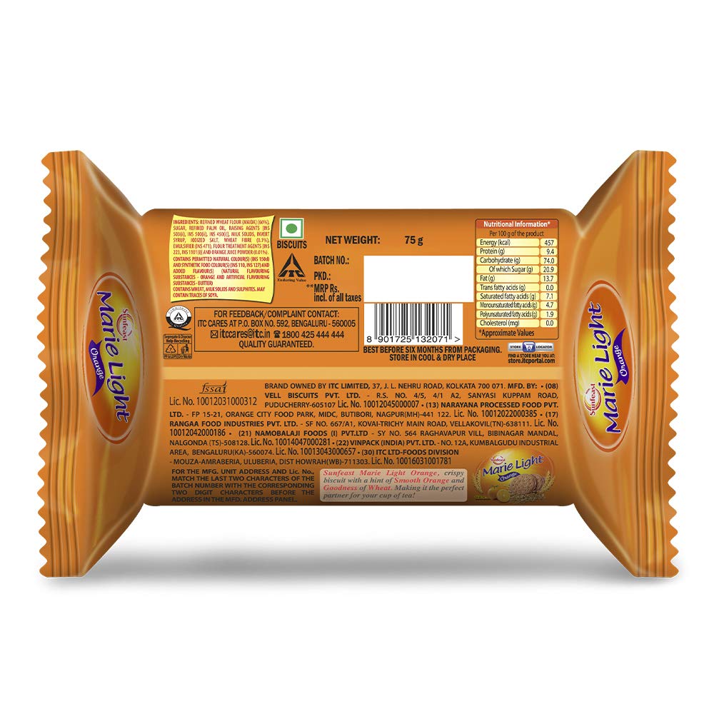 Sunfeast Marie Light, Orange, 75g – view 2