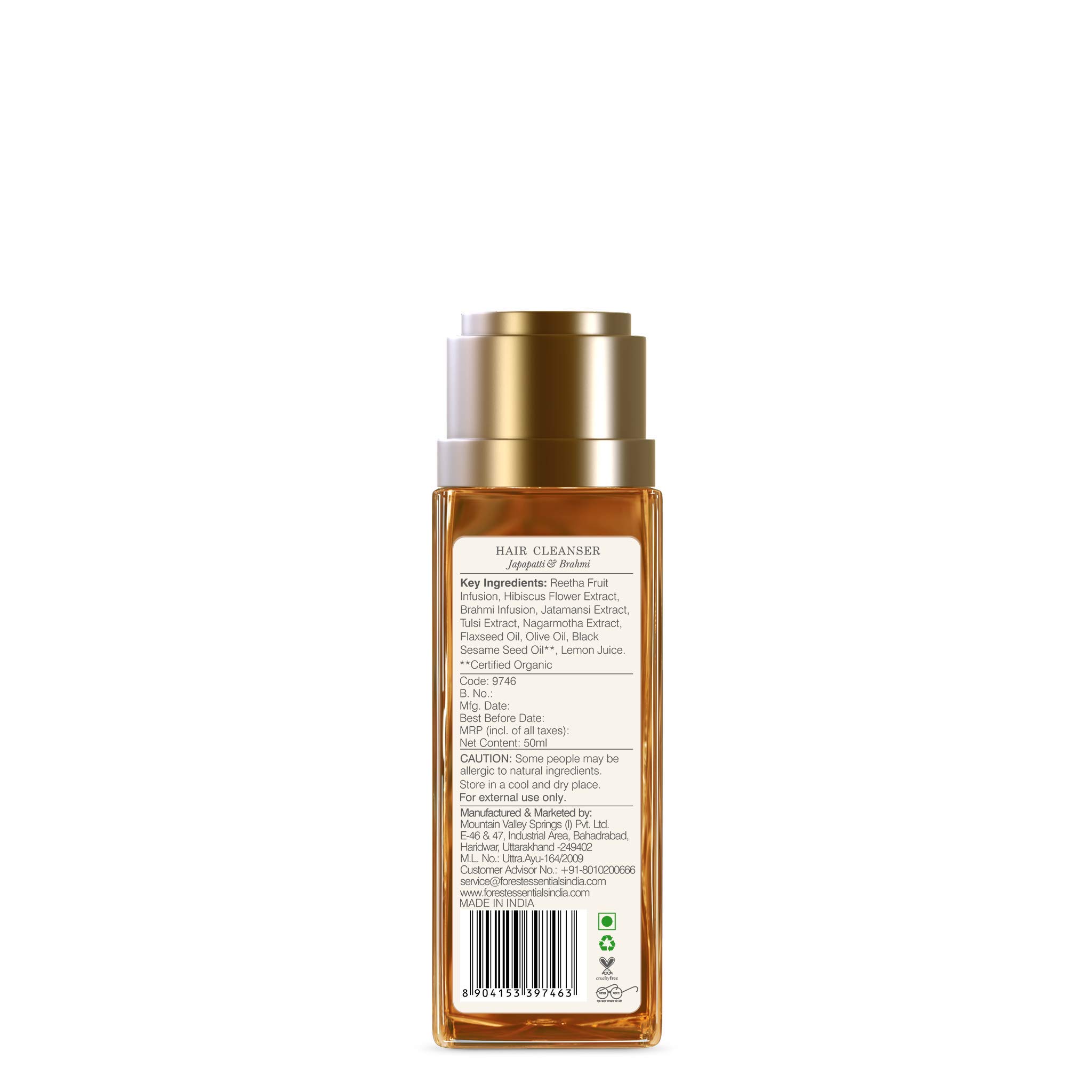 Forest Essentials Hair Cleanser Bhringraj and Shikakai, 50ml & Forest Essentials Hair Cleanser, Japapatti and Brahmi, 50ml – view 7