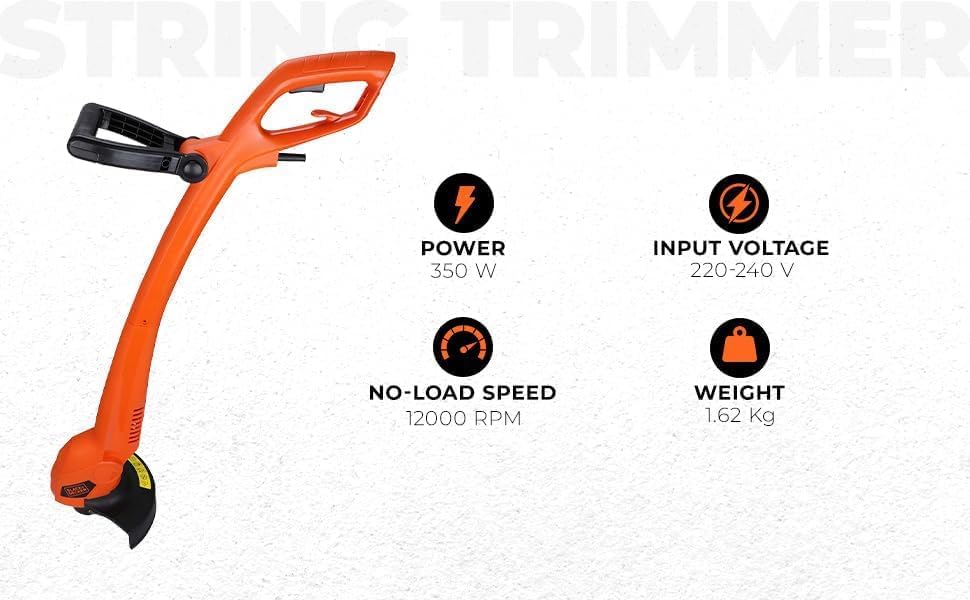 BLACK+DECKER GL350L 350W Corded String Trimmer, 12000 RPM, 23 cm (9 – view 2
