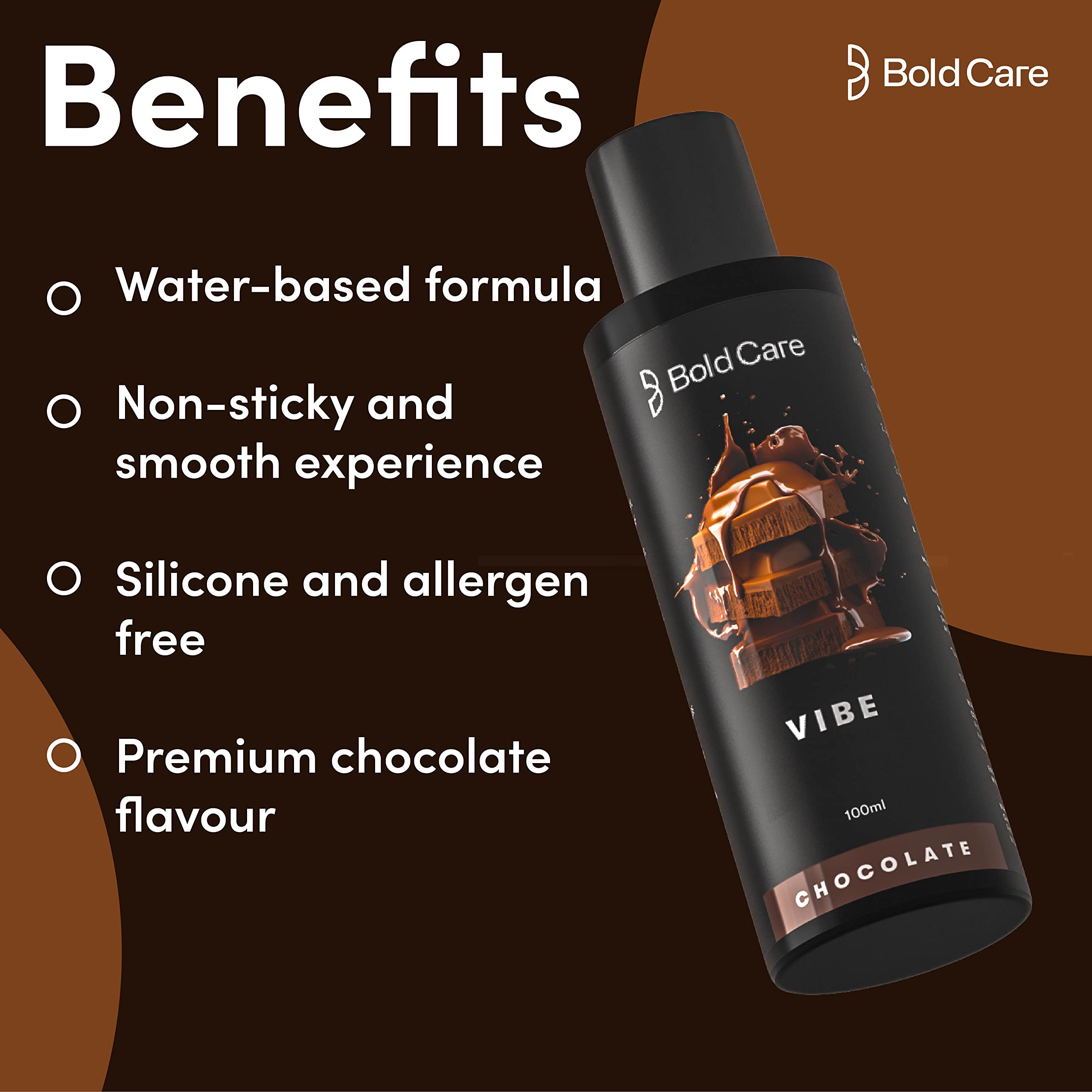 Bold Care Vibe Duo pack - Premium Chocolate Flavour + Strawberry Flavour - Natural Personal Lubricant for Men and Women - Premium Strawberry Flavour - Water Based Lube - 200 ml – view 4