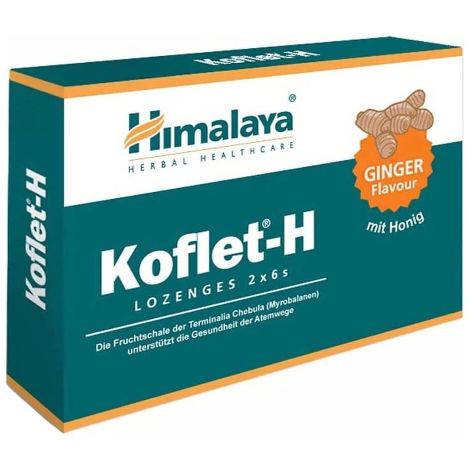 Pack of Himalaya Koflet-H ginger flavour cough lozenges