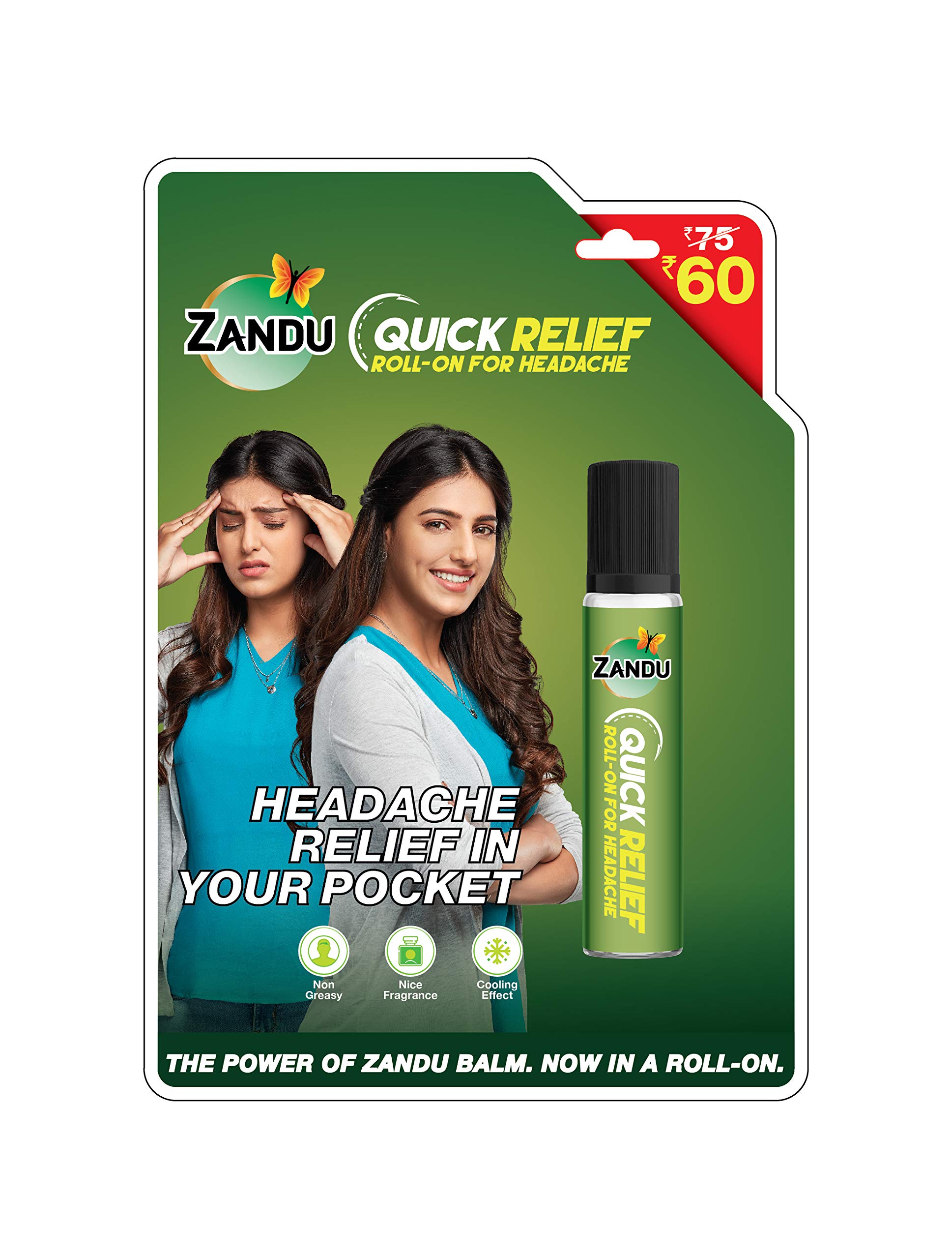 Zandu Roll-On for Headache, 9ml – view 2