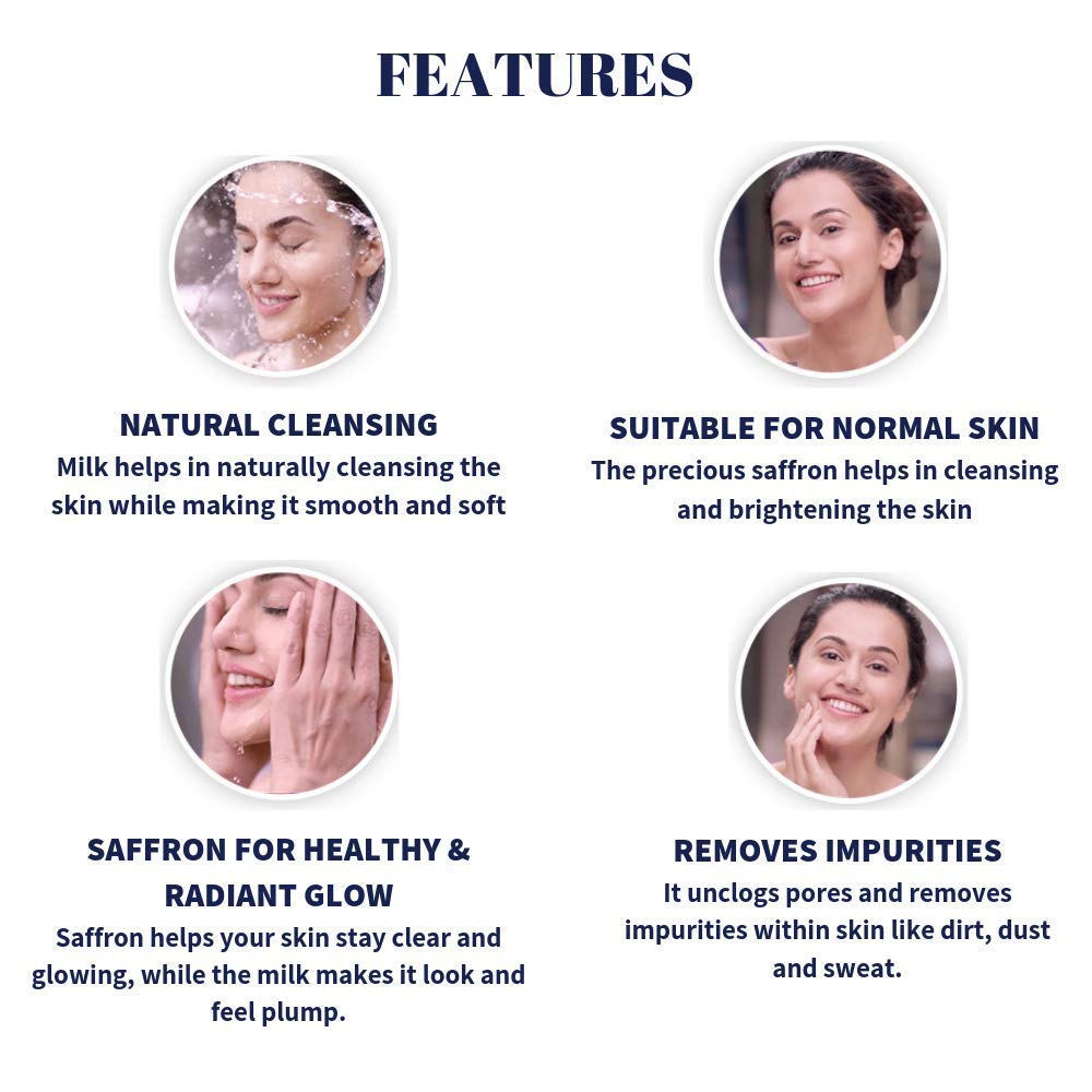 Nivea Milk Delights Precious Saffron Face Wash For Normal Skin, 100ml (Pack of 3) – view 3